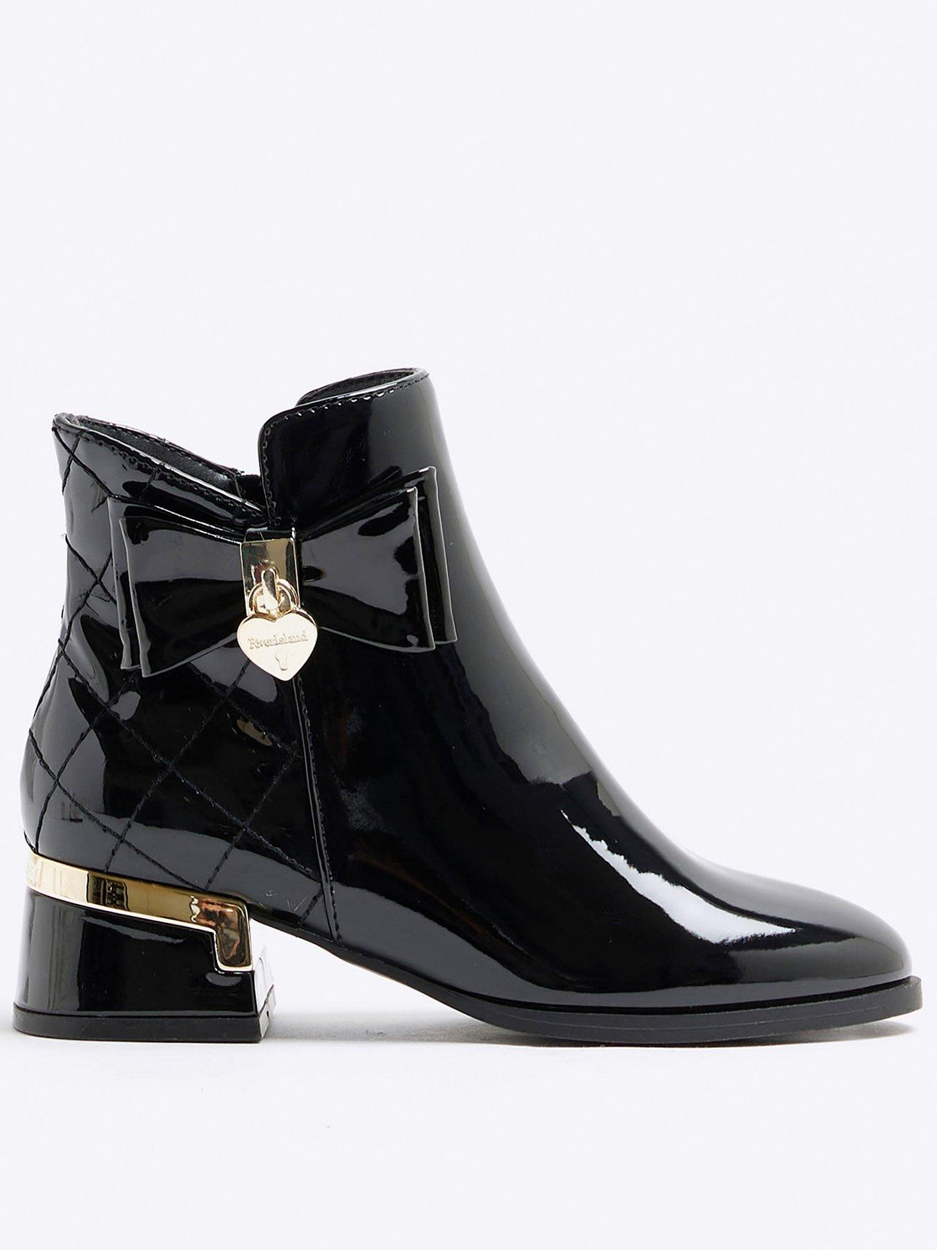 River island block heel chelsea boots online