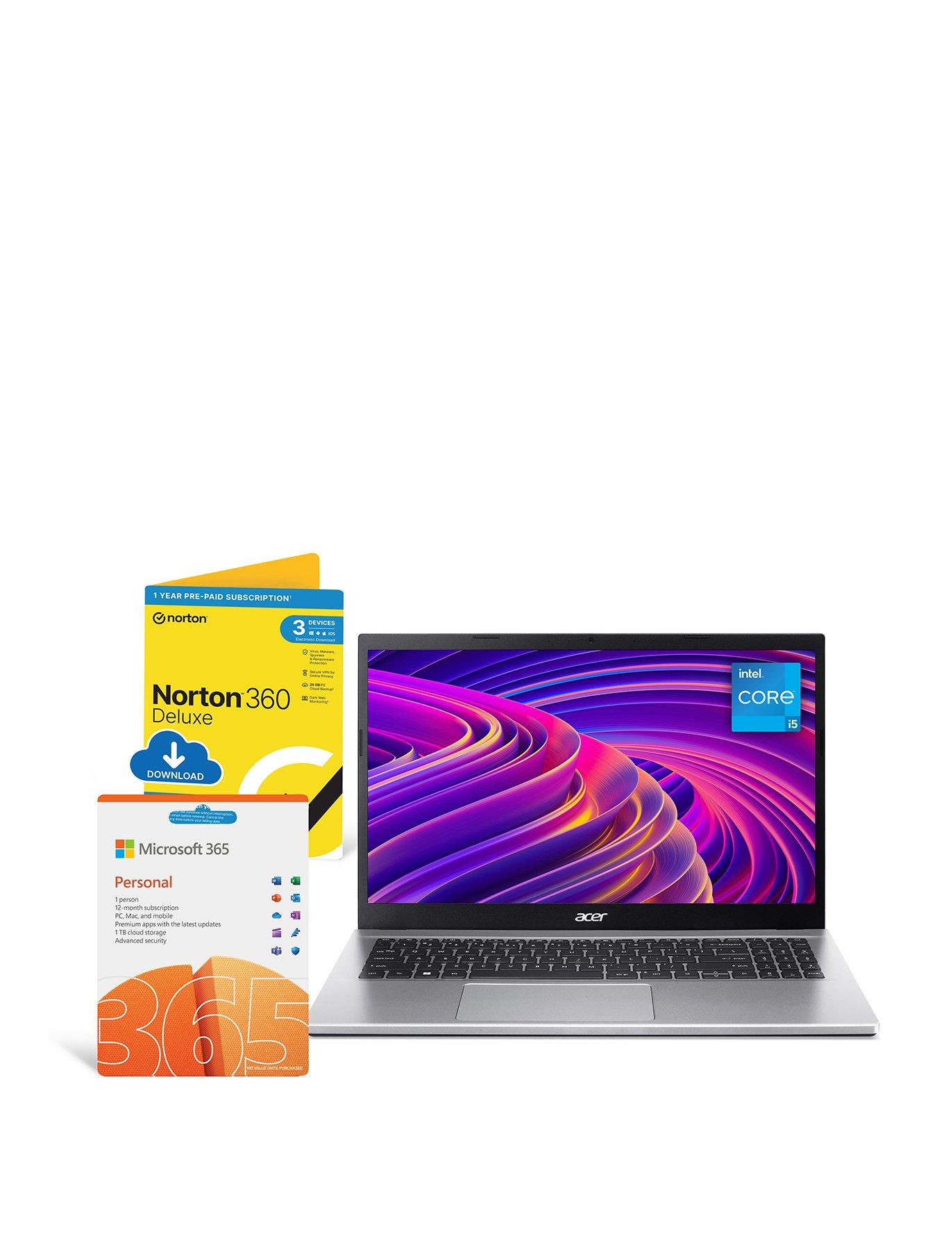 undefined Aspire 3 Laptop - 15.6in FHD, Intel Core i5, 8GM RAM, 1TB SSD, Microsoft 365 Personal  &  Norton 1 Year included - Silver