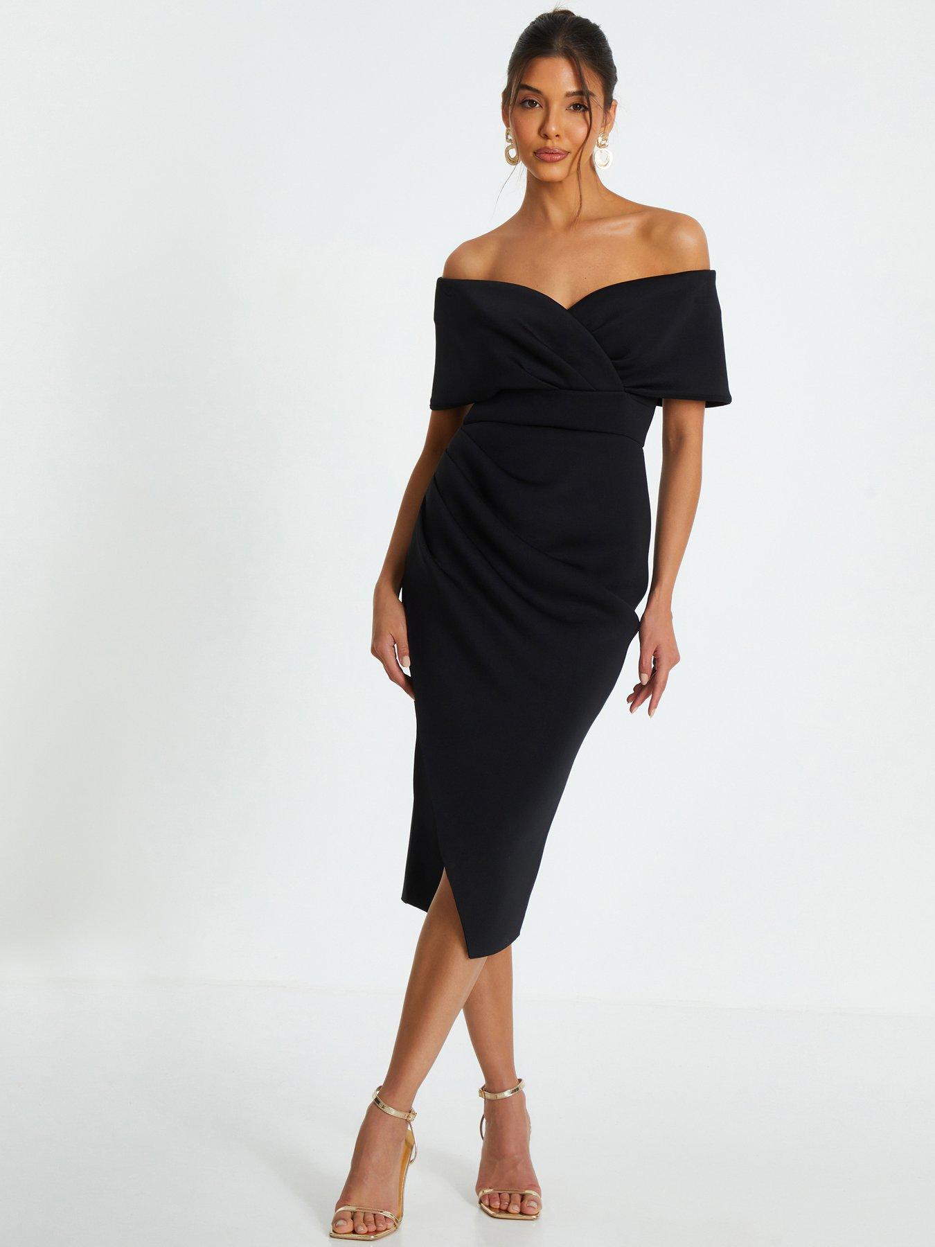 Quiz bardot midi dress hotsell