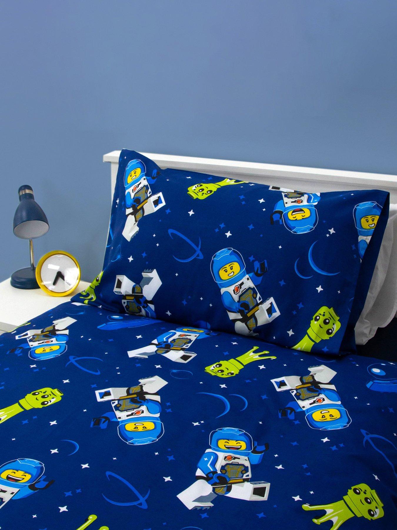 Image 6 of 7 of LEGO Combo Panel Duvet Set- Single - Blue