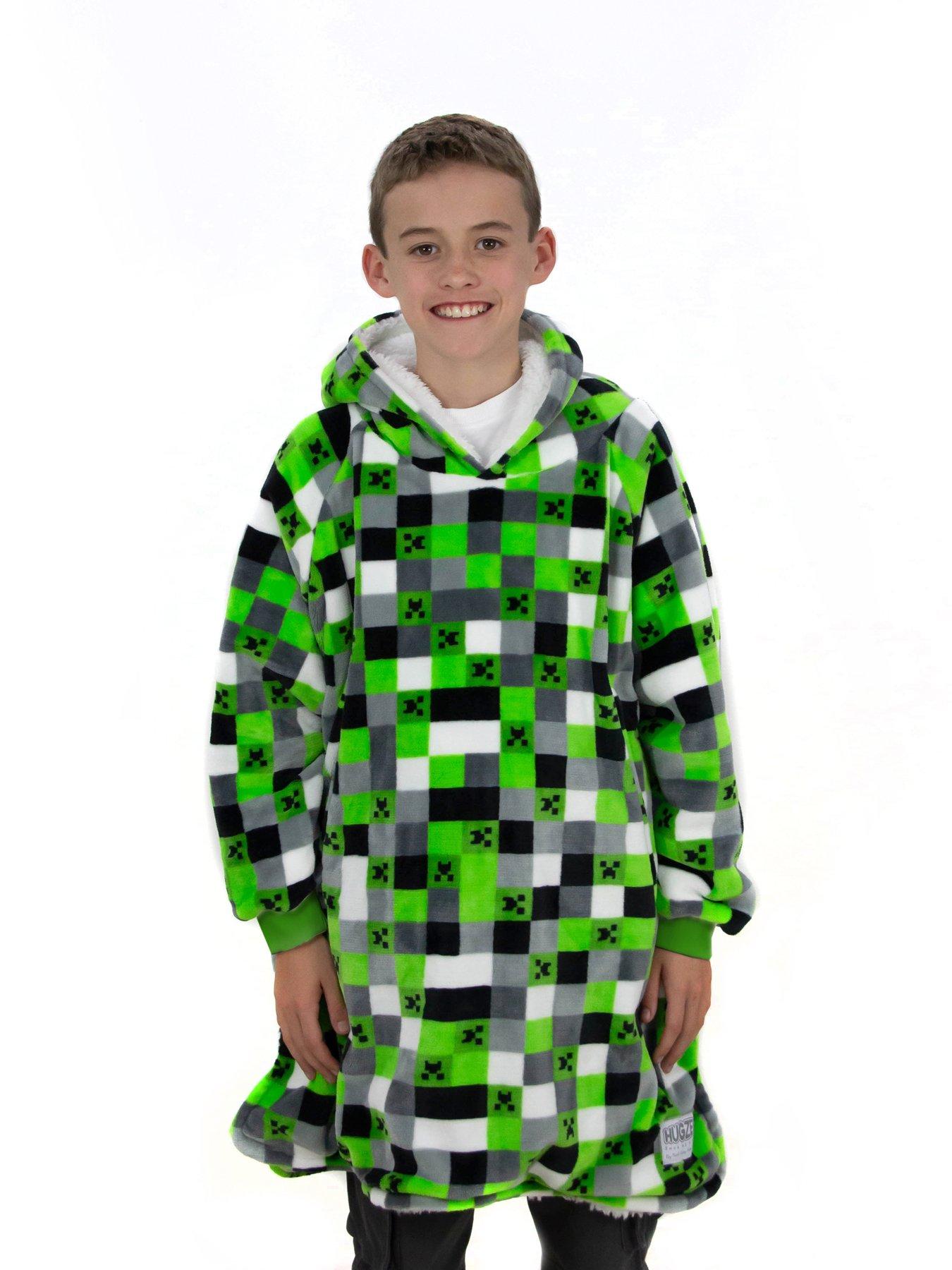 Minecraft Hugzee Boxed Off Wearable Fleece Blanket Hoodie Multi