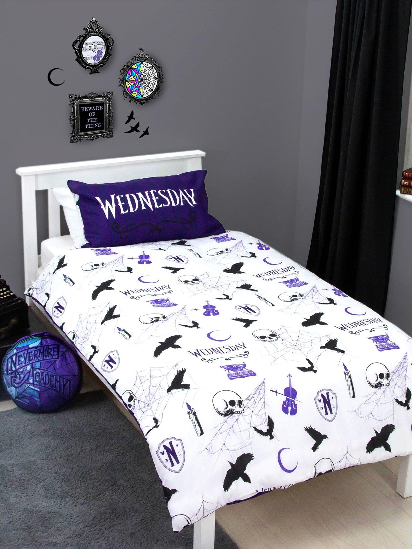 Wednesday Addams Destined Halloween Panel Duvet Set- Single | Very