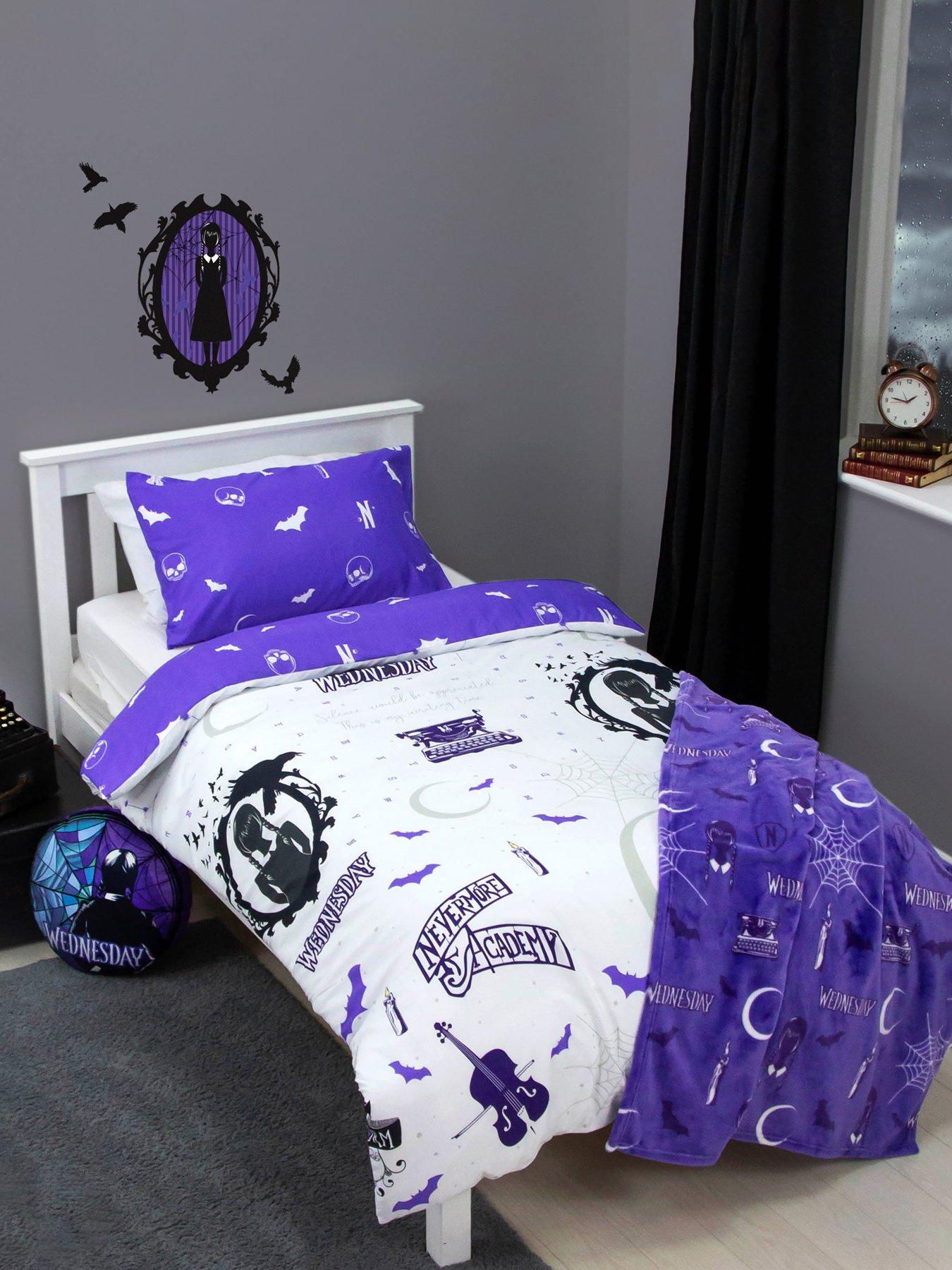 Image 3 of 6 of Wednesday Addams Destined Rotary Duvet Set- Single