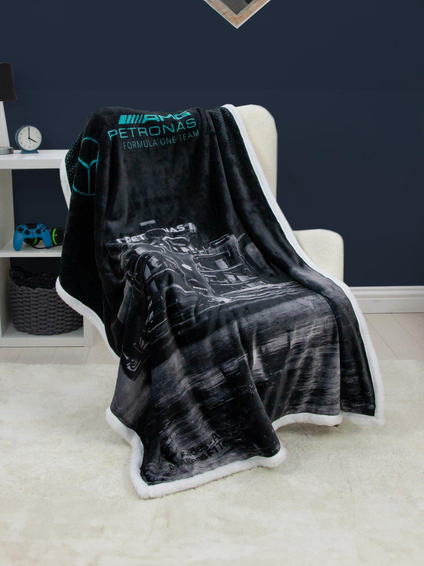 Image 1 of 7 of F1 Mercedes Sherpa Lined Fleece Blanket