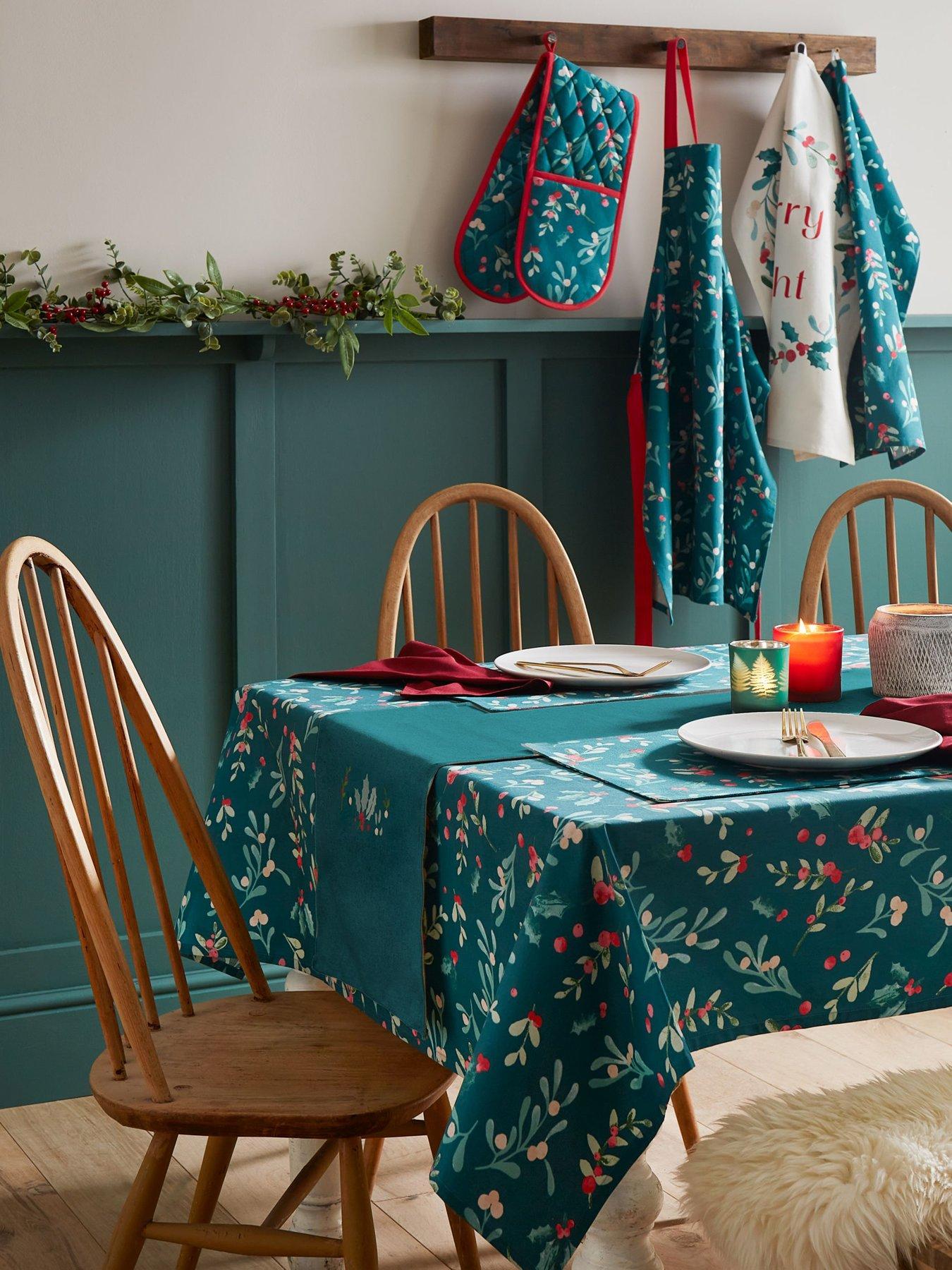 Image 3 of 3 of Catherine Lansfield Christmas Holly and Mistletoe Table Runner