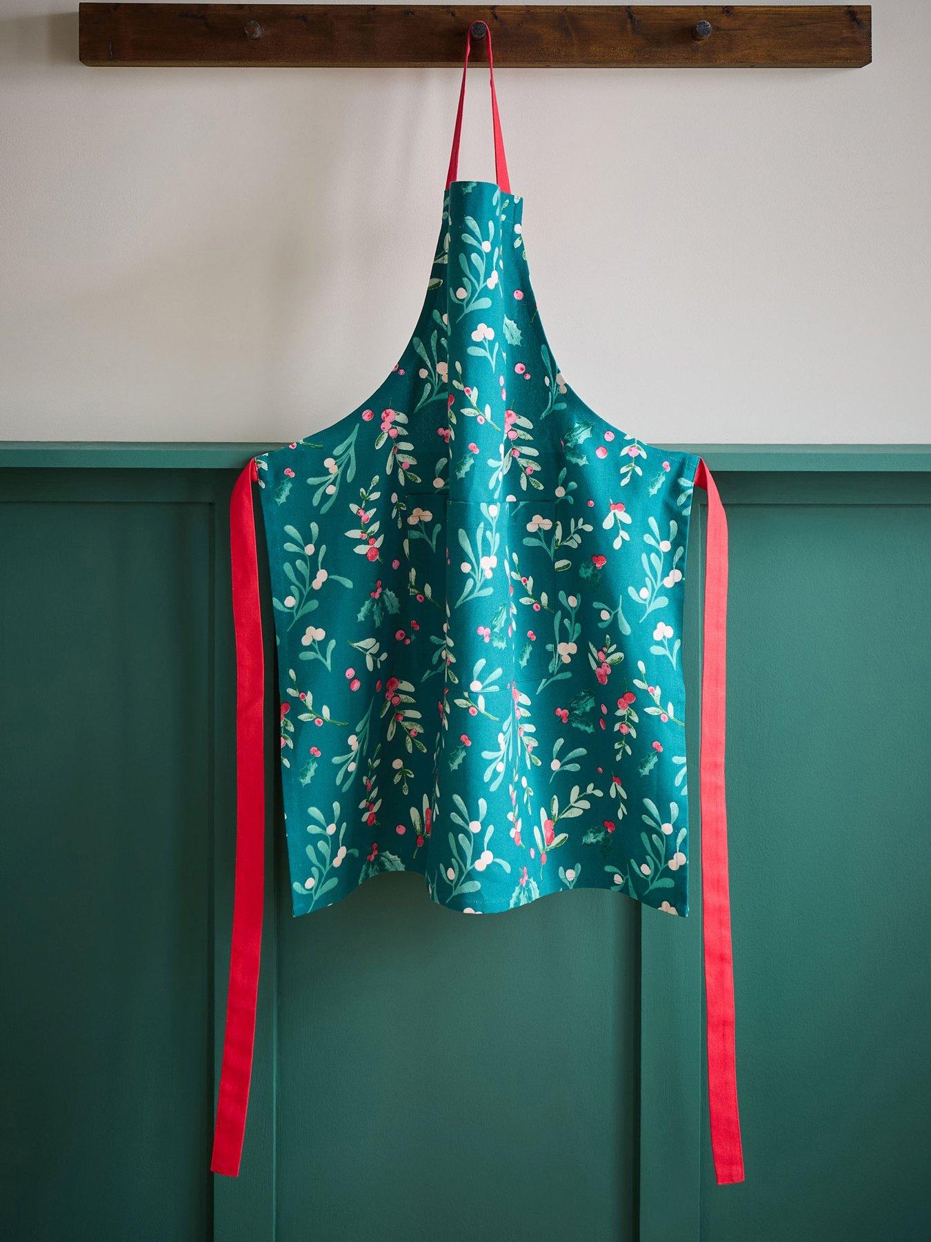undefined Christmas Holly and Mistletoe Apron