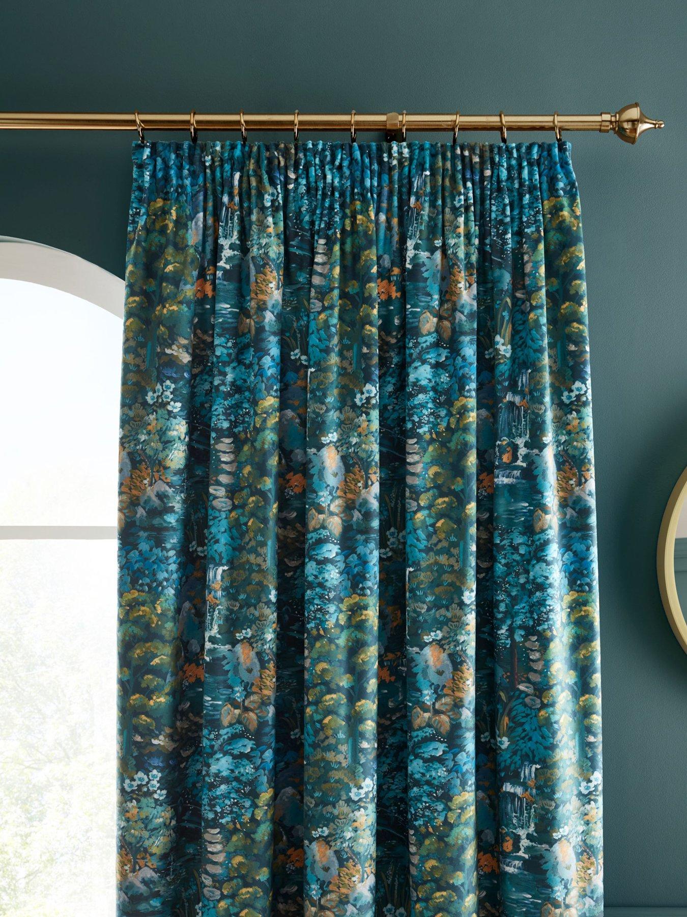 Product photograph of Rhs Garden Walk Curtains 46x90cm from very.co.uk