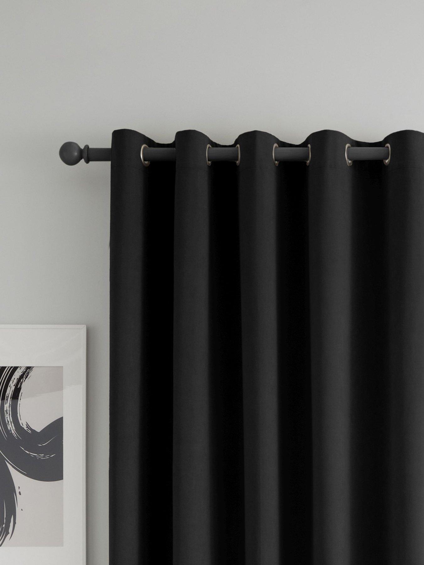 Catherine Lansfield Wilson Velvet Thermal Blackout Eyelet Curtains