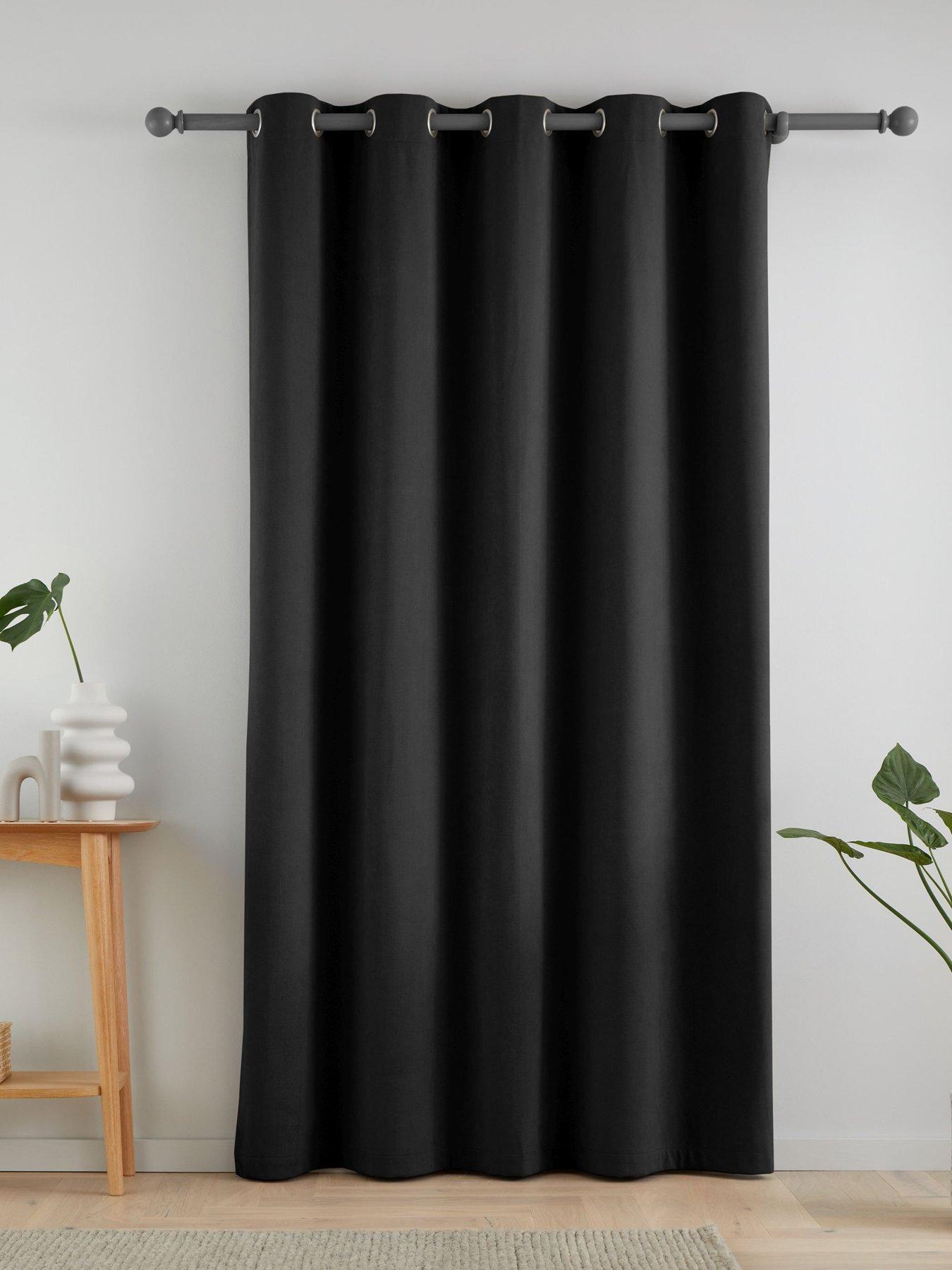 Image 3 of 3 of Catherine Lansfield Wilson Velvet Thermal Blackout Door Curtain
