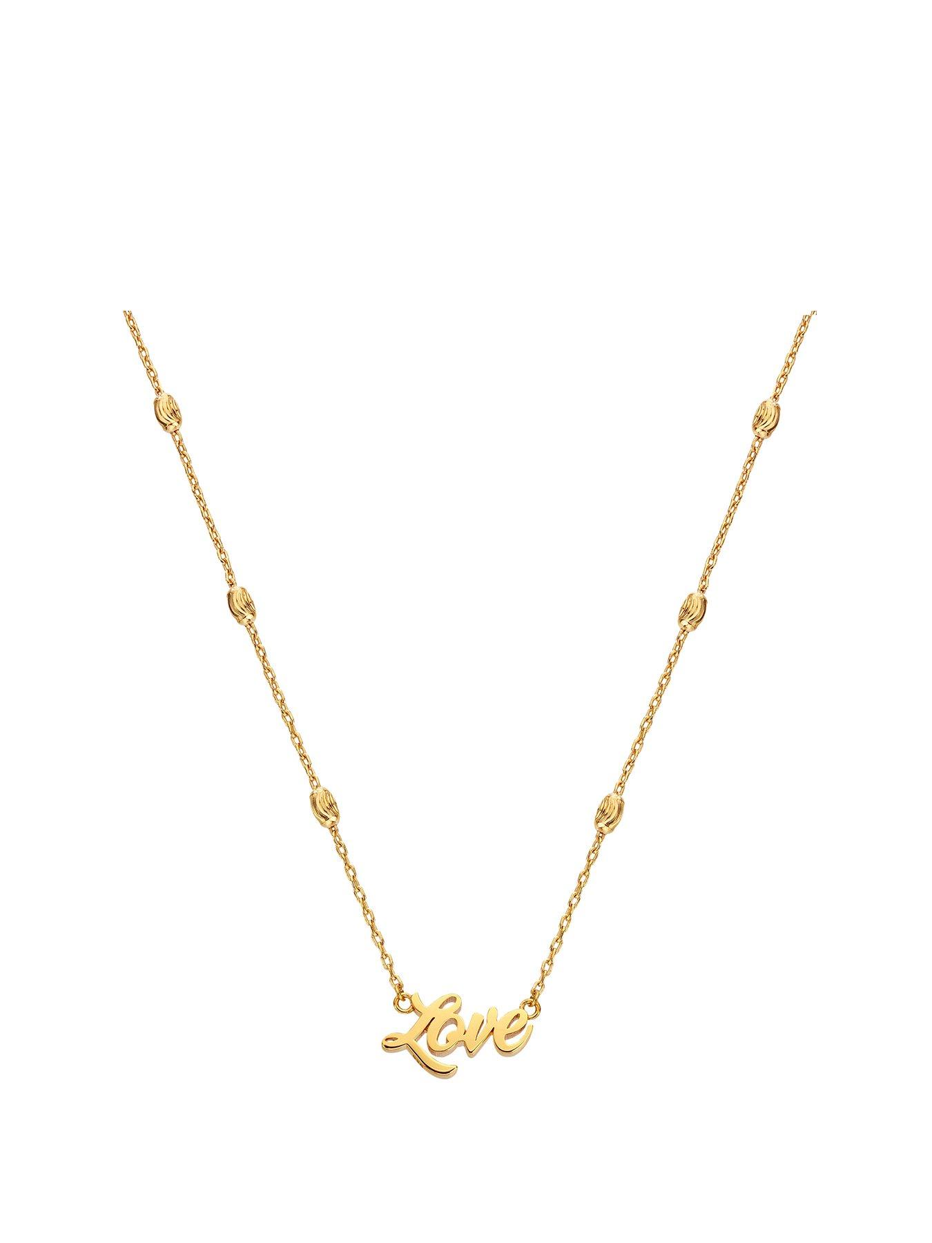 Hot Diamonds HD X TG Italic Name Necklace - Oval Bead Chain