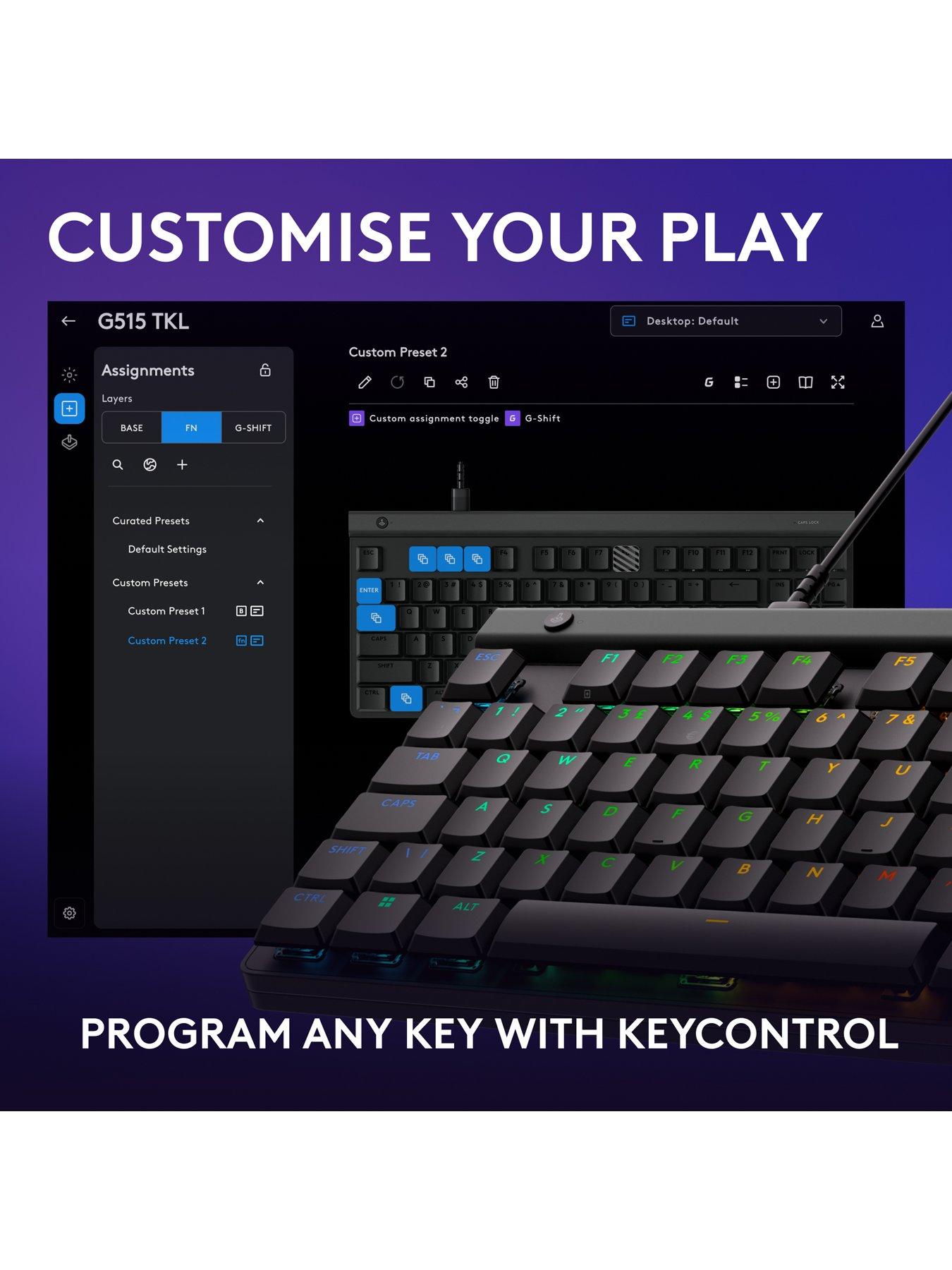 Image 4 of 7 of LogitechG G515 TKL Gaming Keyboard wired - Black