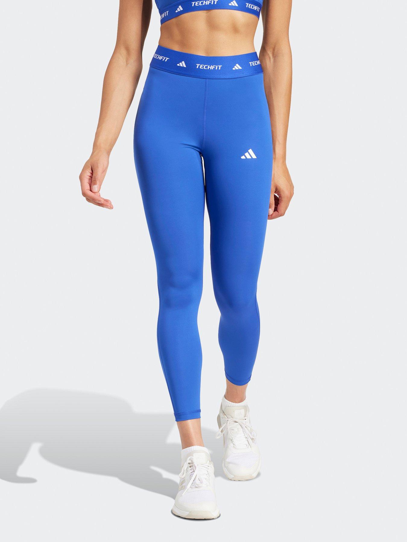 Image 1 of 5 of adidas Womens Training Tech Fit 7/8 Tights - Blue