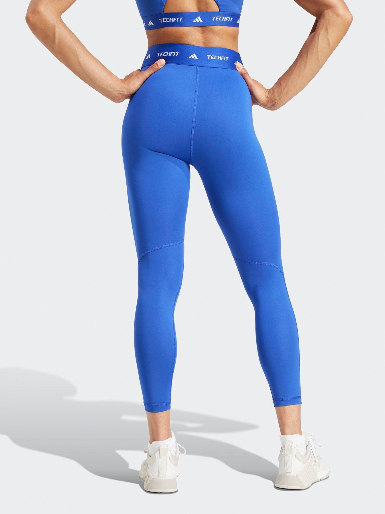 Image 2 of 5 of adidas Womens Training Tech Fit 7/8 Tights - Blue