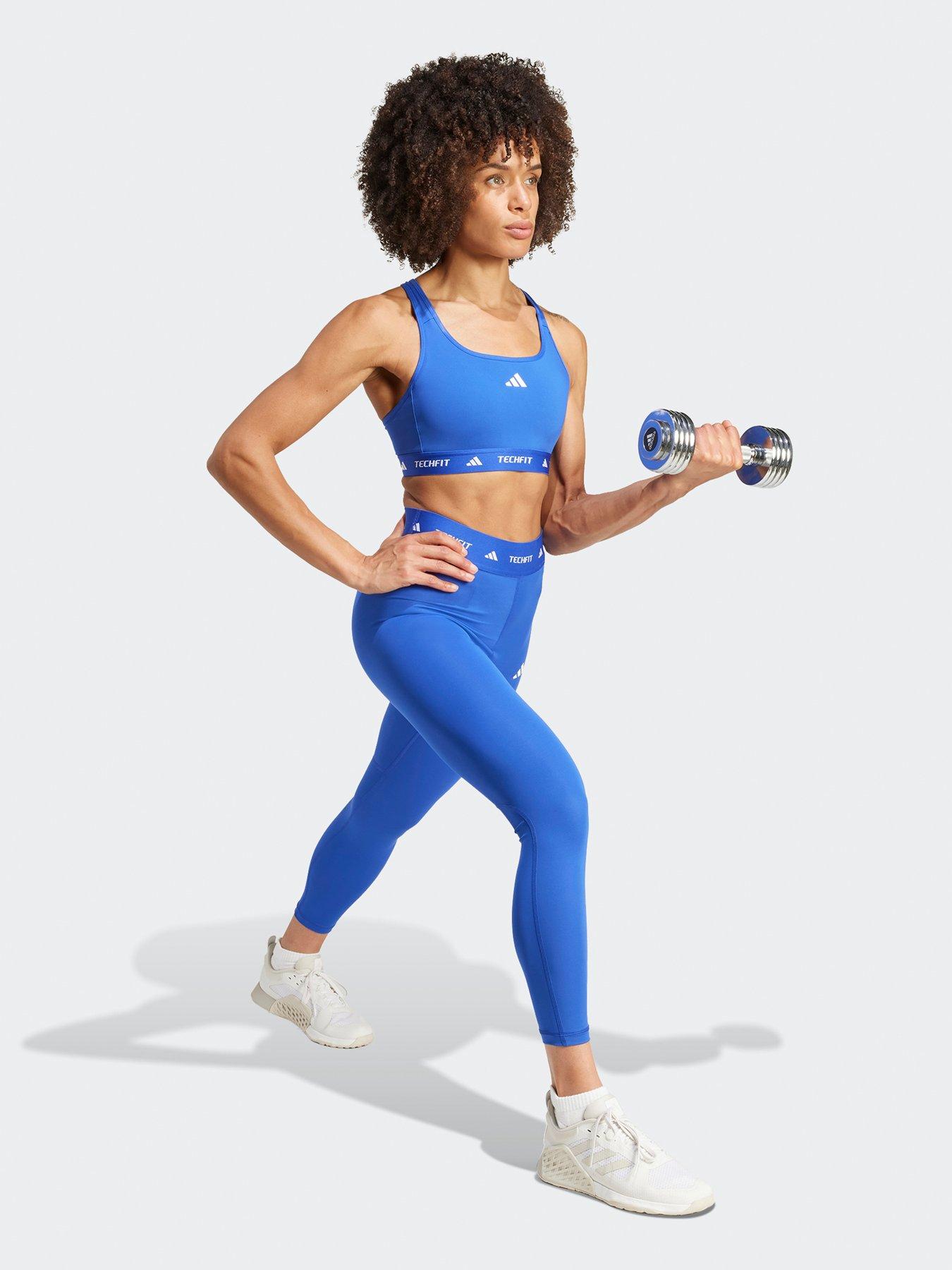 Image 3 of 5 of adidas Womens Training Tech Fit 7/8 Tights - Blue