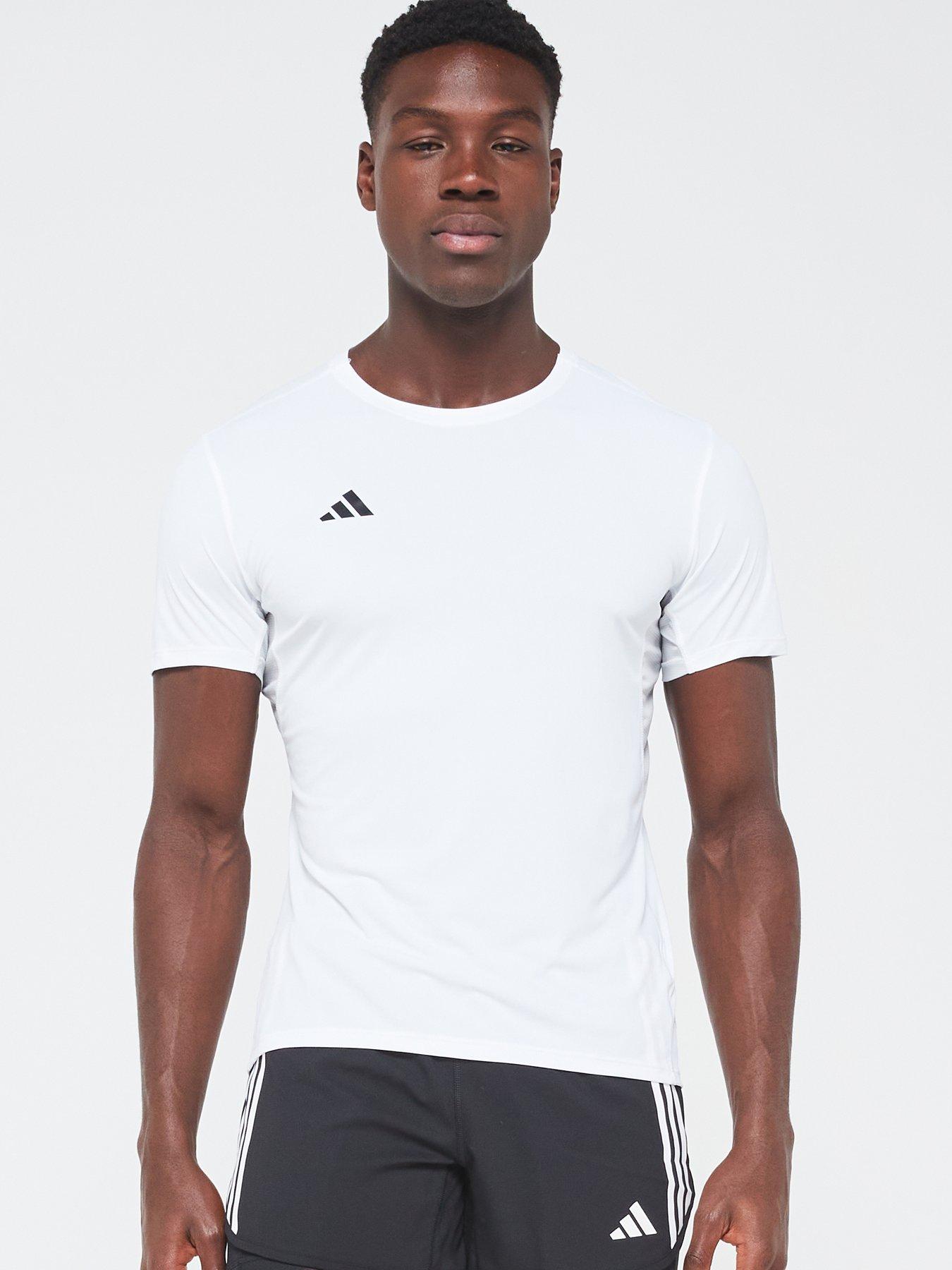 undefined Mens Running Adizero T-Shirt - White