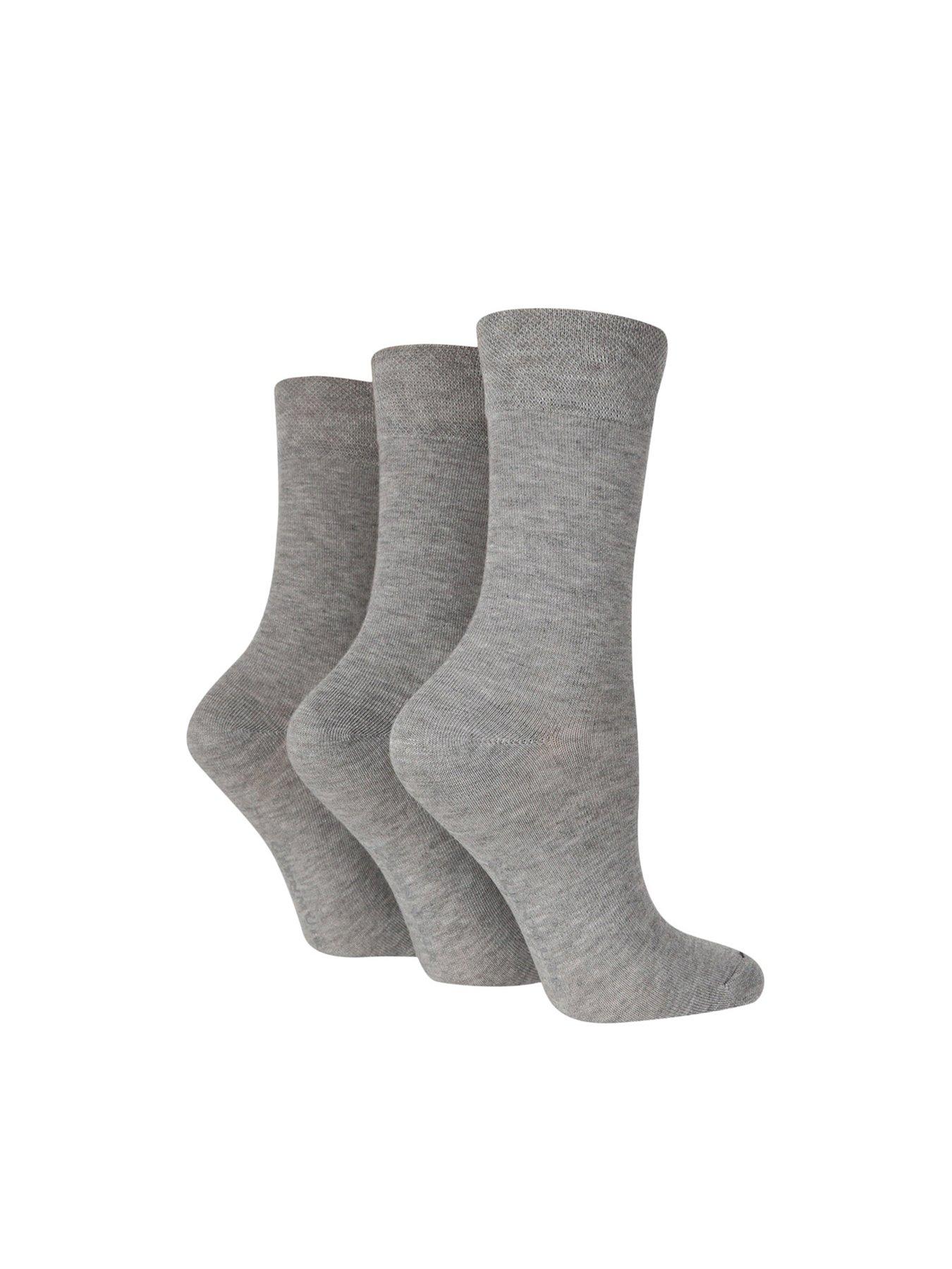 undefined 3pk Gentle Grip Bamboo Grey 4-8