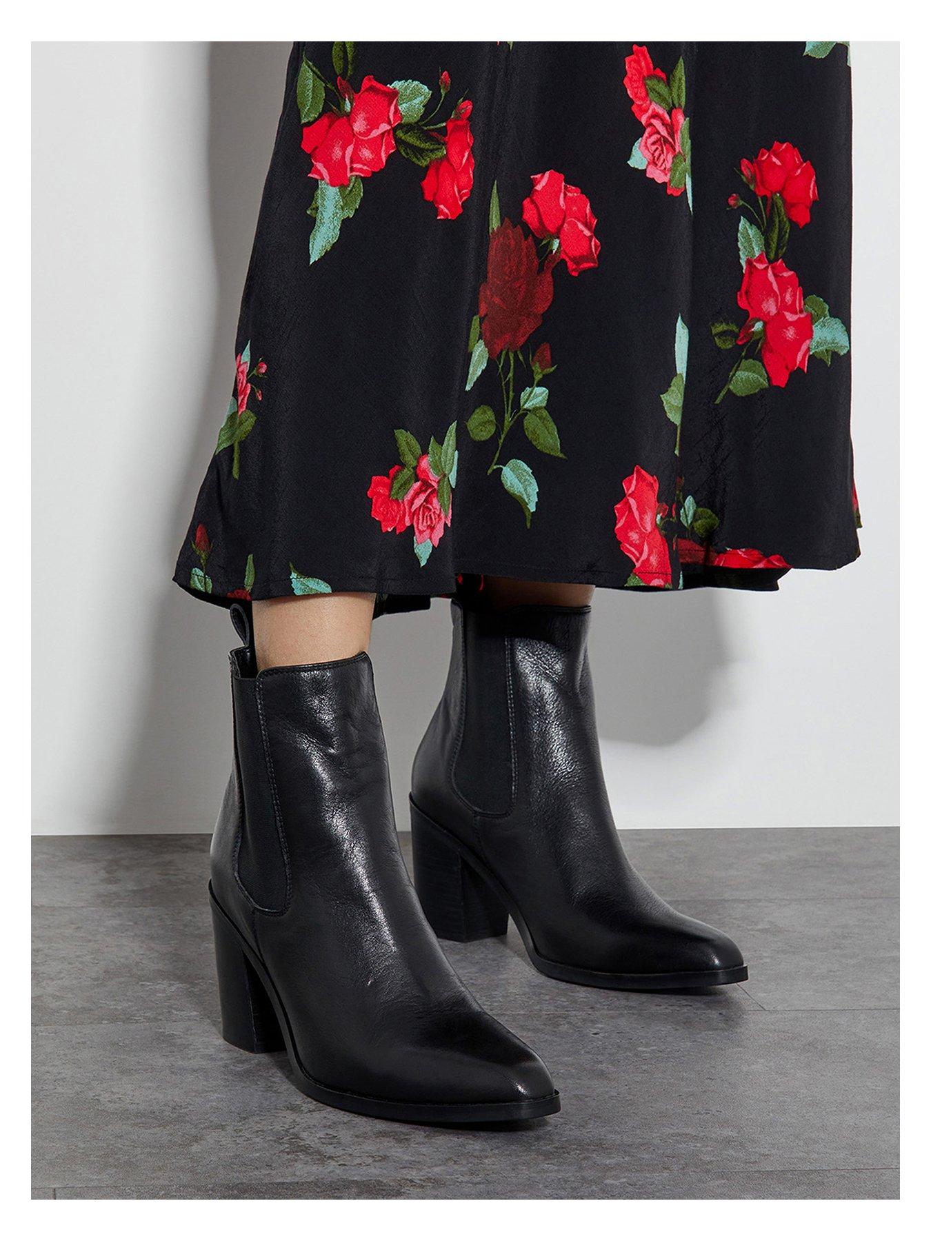 Image 4 of 4 of Monsoon Libby Leather Block Heeled Boots