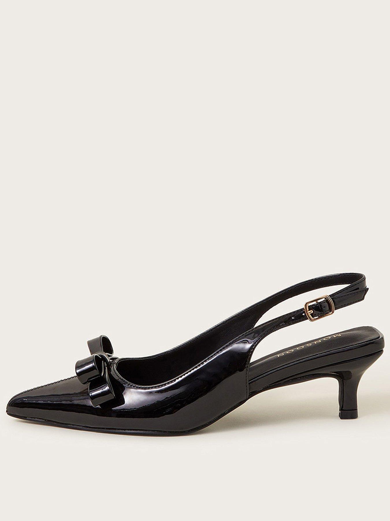 Image 1 of 3 of Monsoon Mira Patent Sling Back - Black