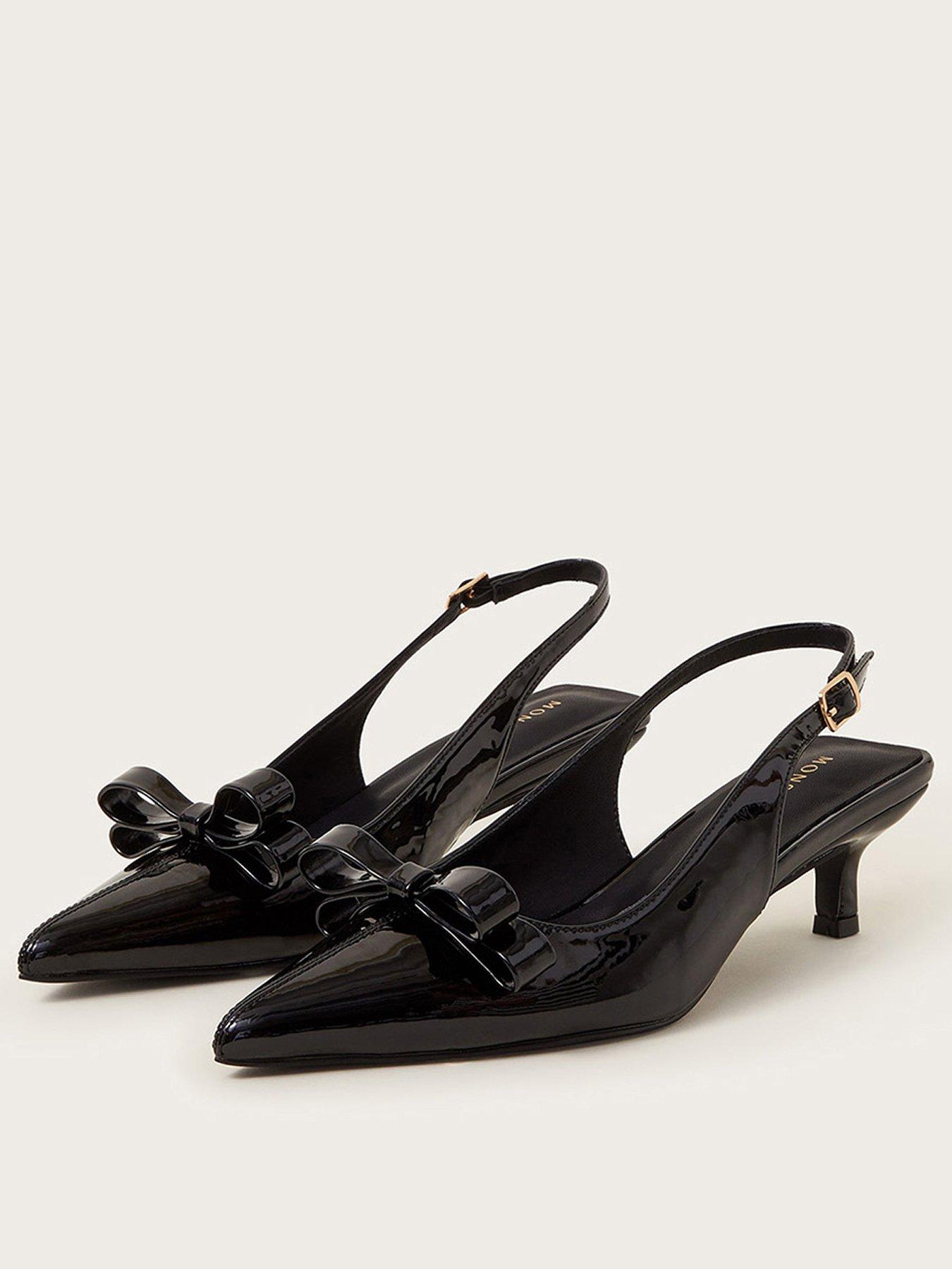 Image 2 of 3 of Monsoon Mira Patent Sling Back - Black
