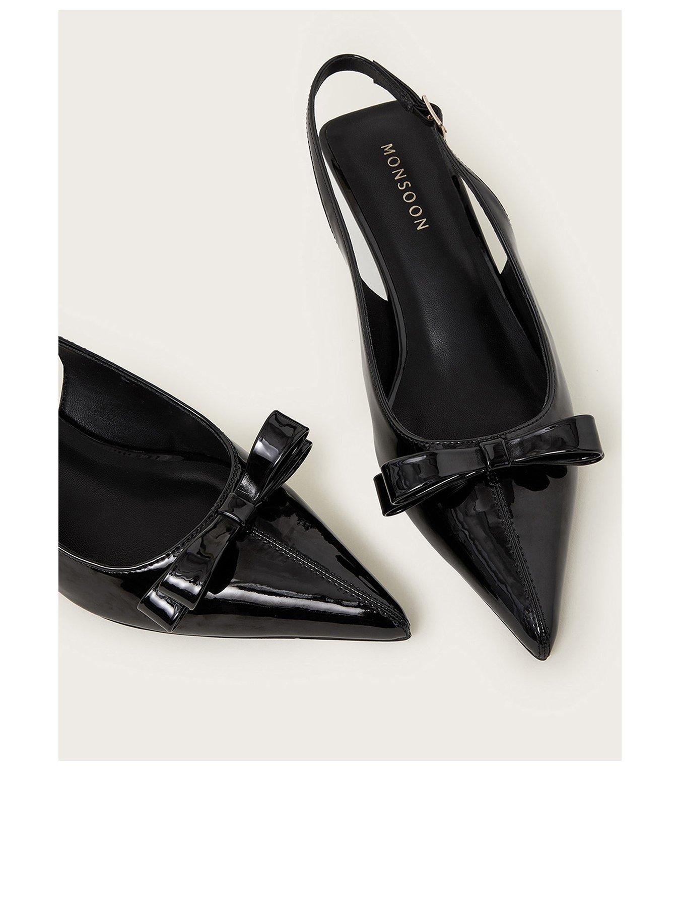 Image 3 of 3 of Monsoon Mira Patent Sling Back - Black