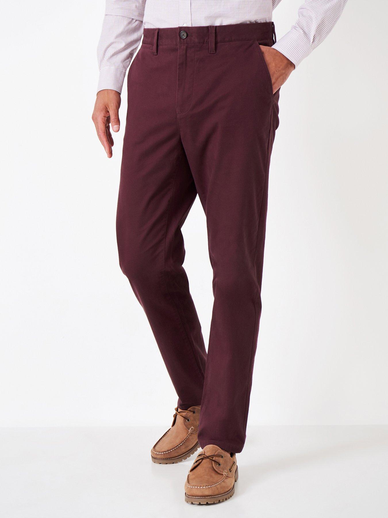 undefined Slim Fit Heritage Chinos - Red