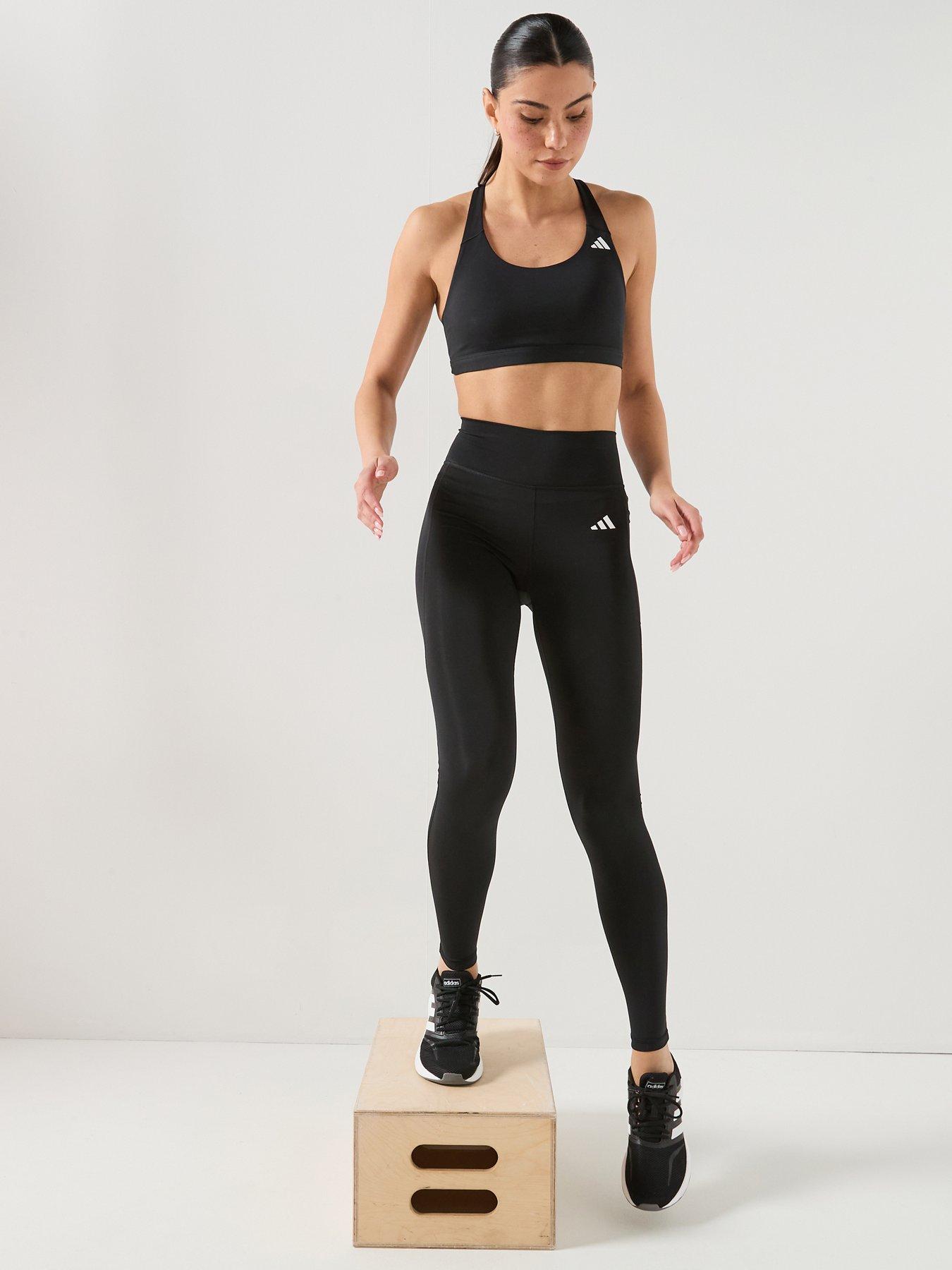 adidas Womens Training Optime Essentials Tights, Black, Size S, Women