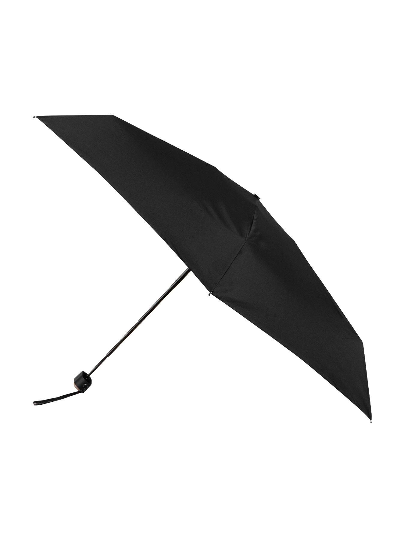 undefined Compact Flat Black Umbrella
