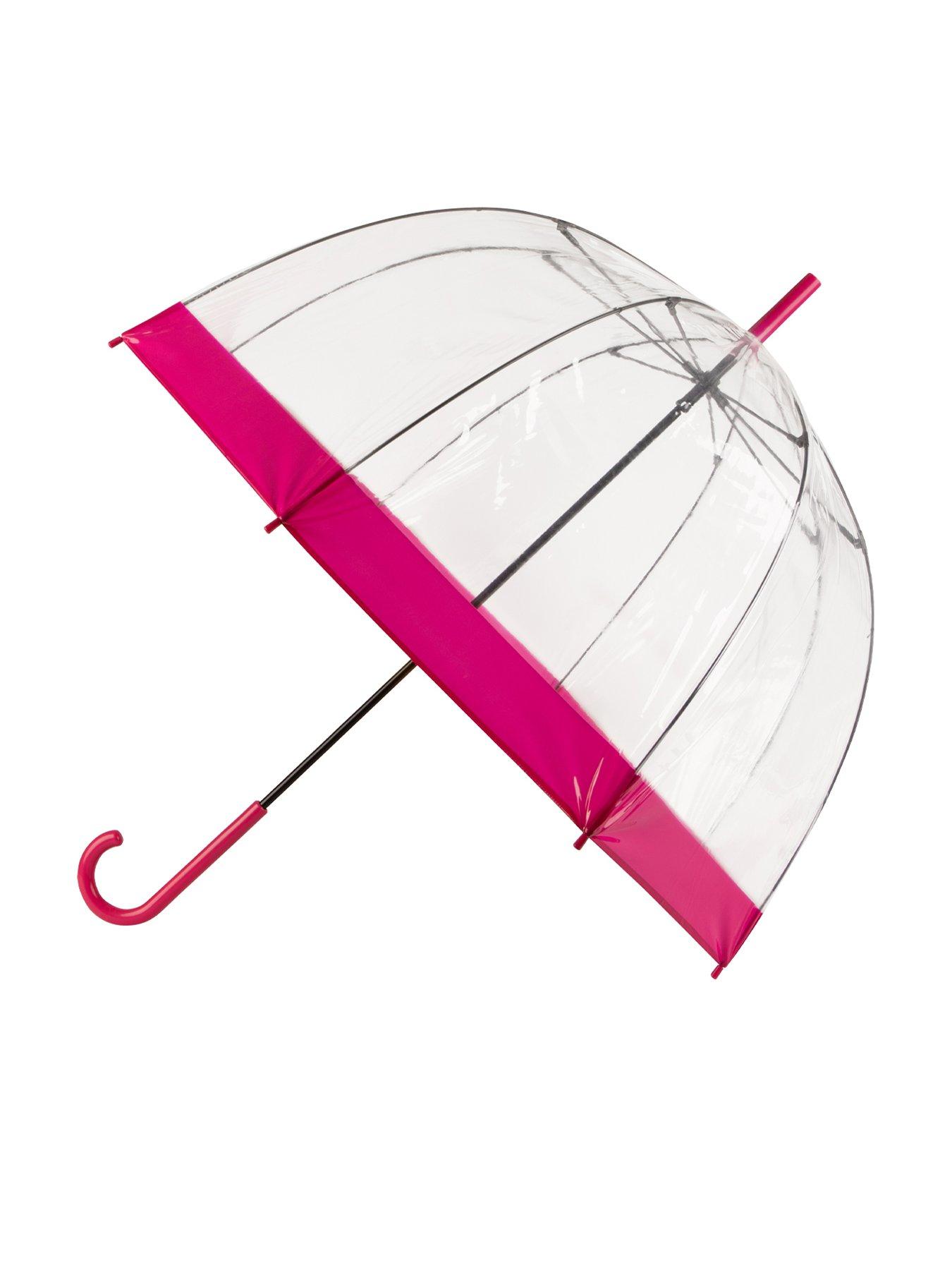 undefined PVC Dome Umbrella With Pink Border