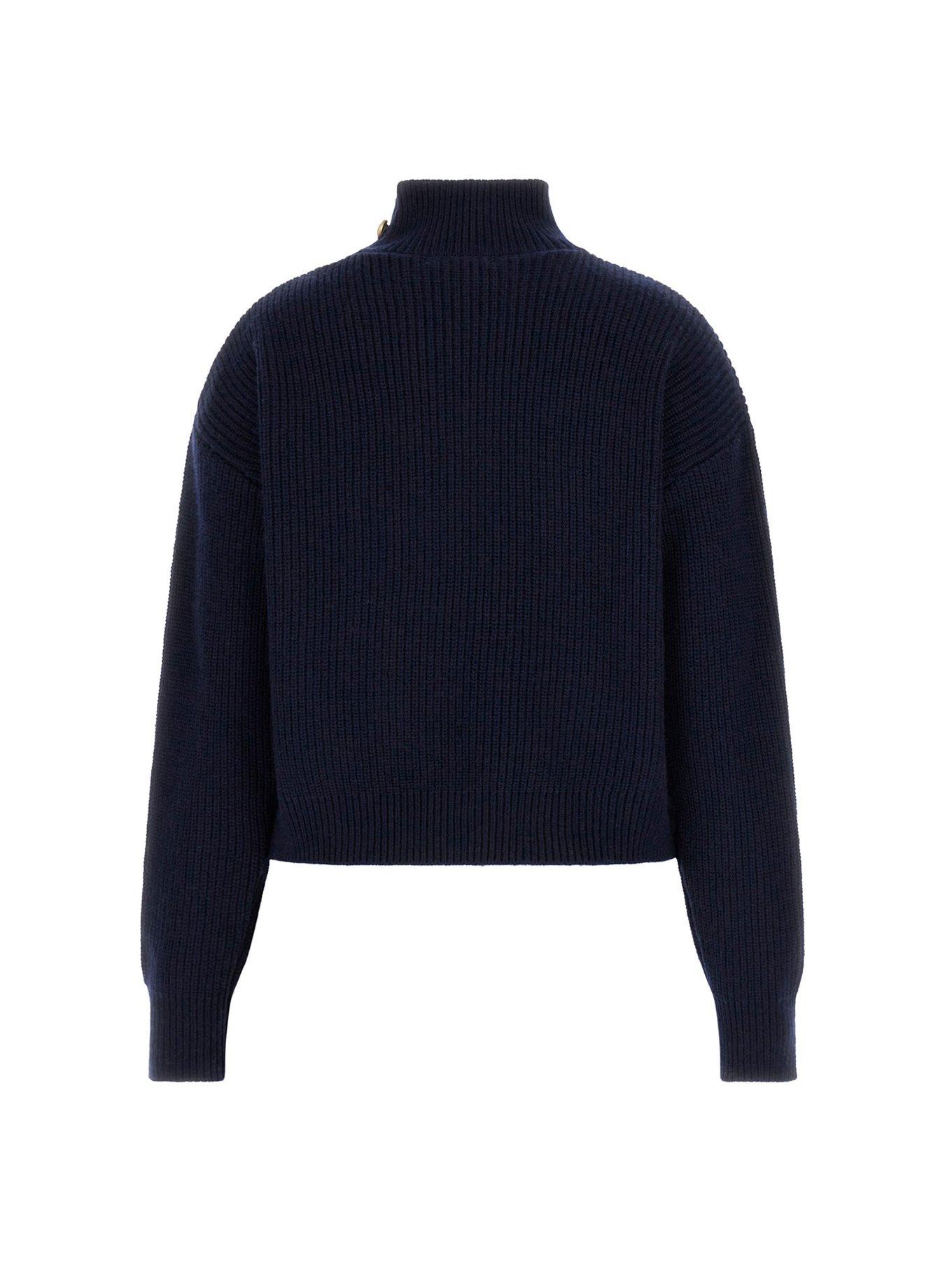 undefined Zylee Long Sleeve Mock Neck Sweater - Blue