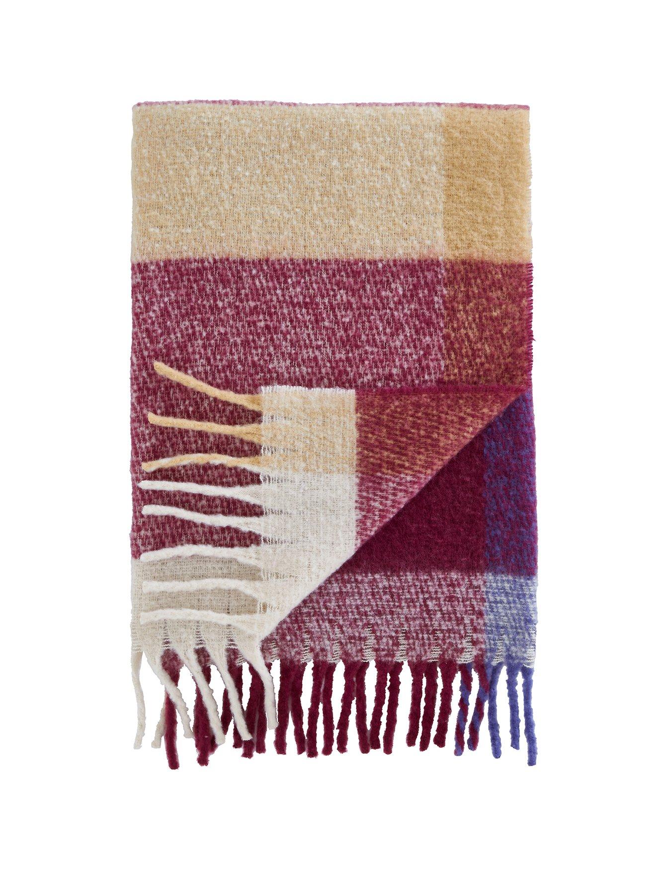 Image 2 of 4 of Catherine Lansfield Faux Check Throw- 130x170cm - Plum