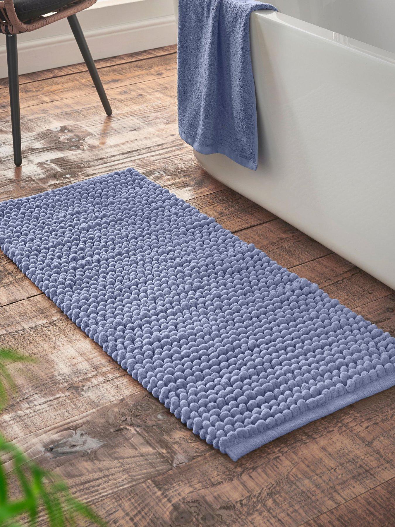 Product photograph of Bianca Aspen Bobble Bath Runner 50x120cm from very.co.uk