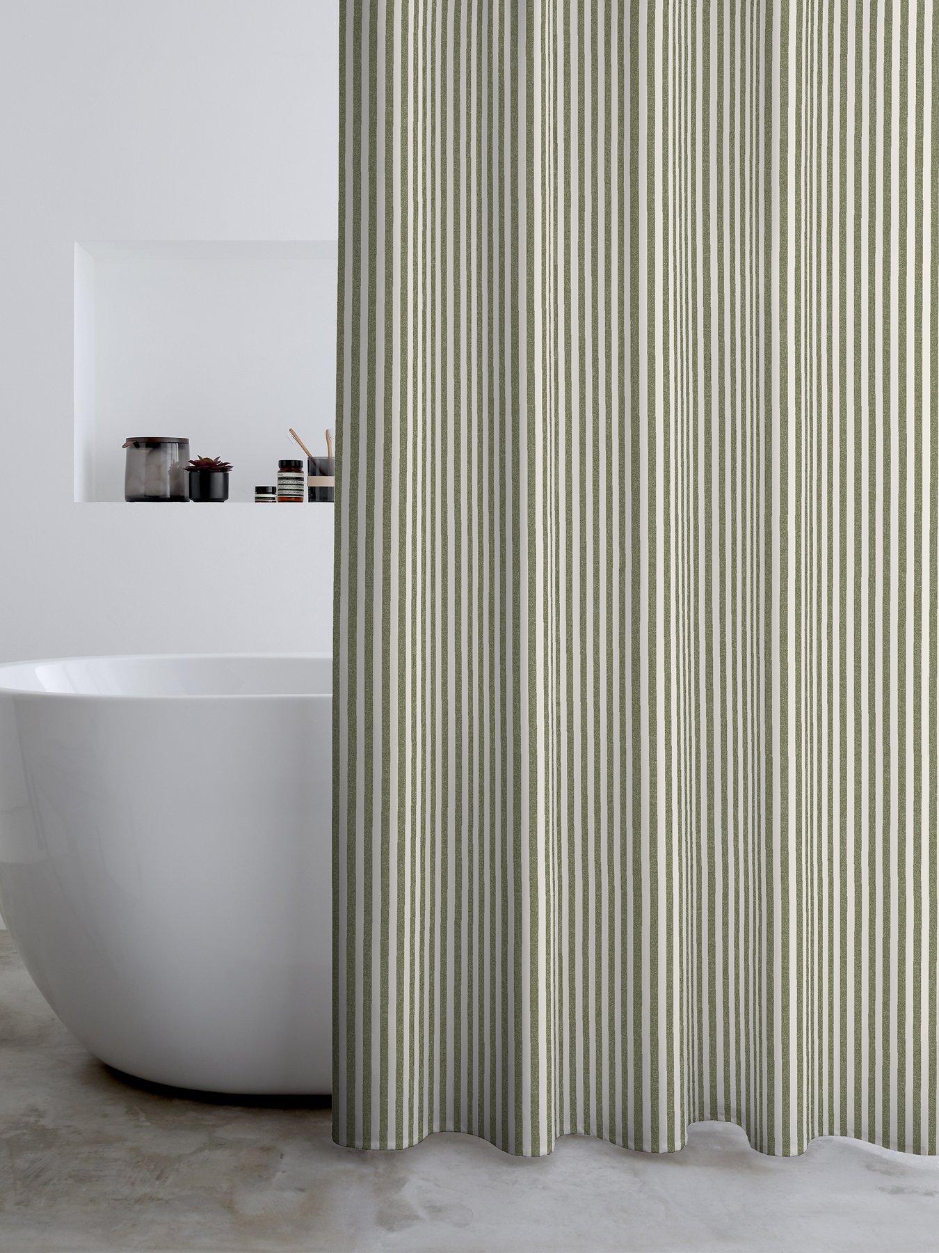Image 2 of 3 of Catherine Lansfield Timeless Stripe Shower Curtain