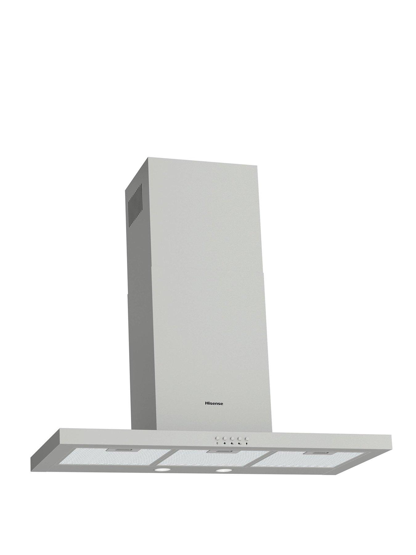 undefined CH9T4BXUK 90cm T-Shape Cooker Hood - Stainless Steel