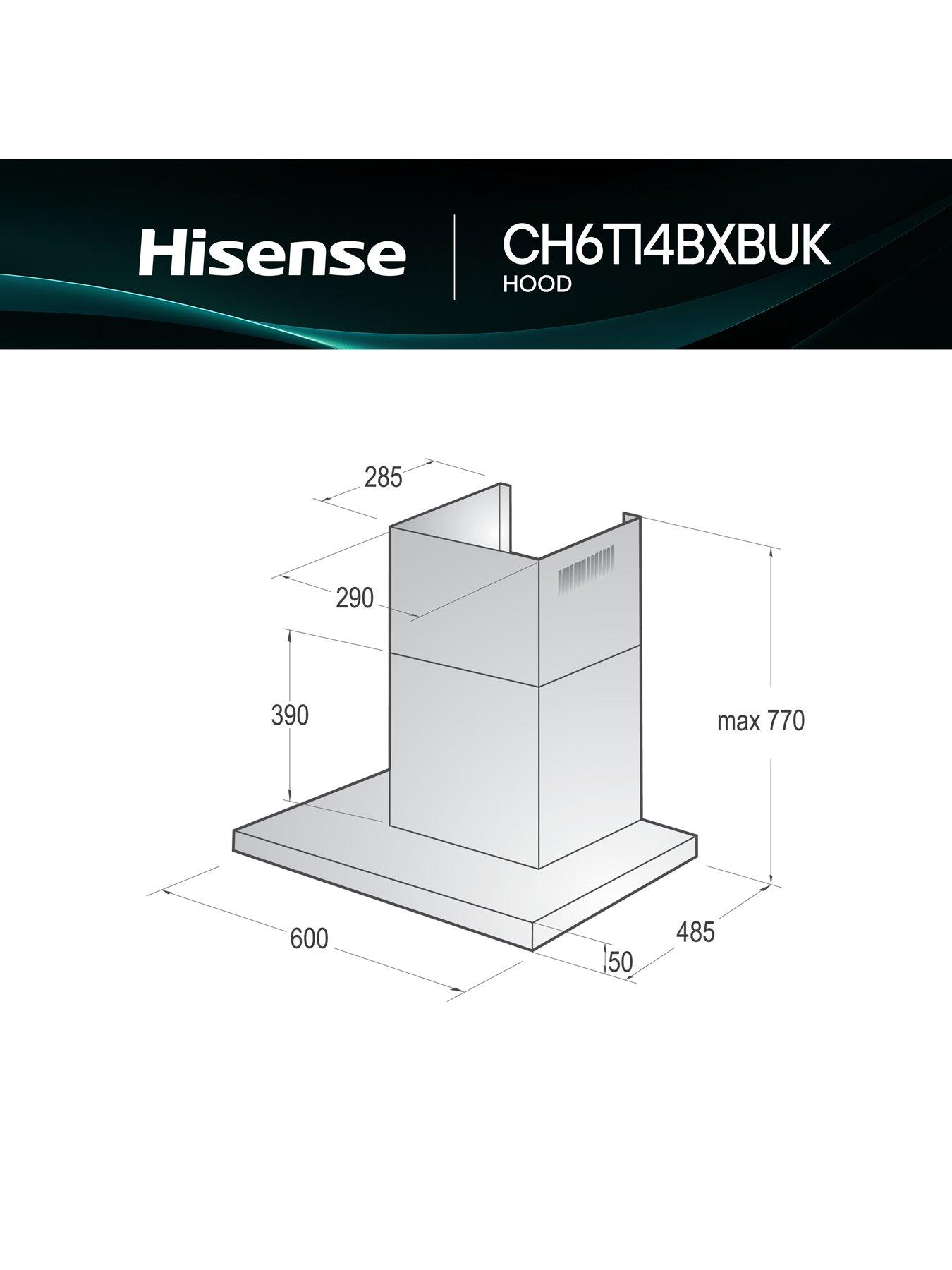 Image 5 of 7 of Hisense CH6T14BXBUK 60cm T-Shape Cooker Hood - Stainless Steel