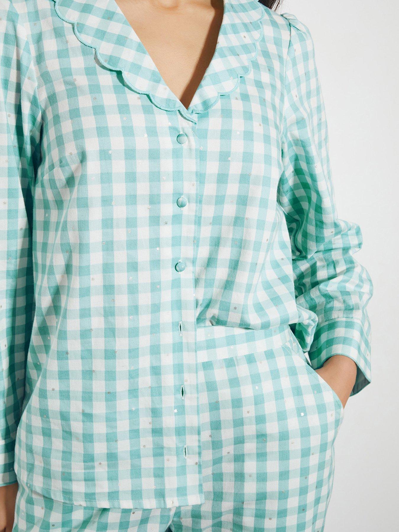 Image 5 of 5 of Monsoon Clementine Checkered Set - Blue