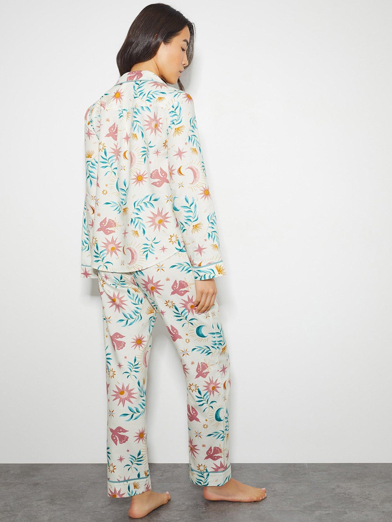 Monsoon Celeste Print Pyjamas Set - Cream | Very