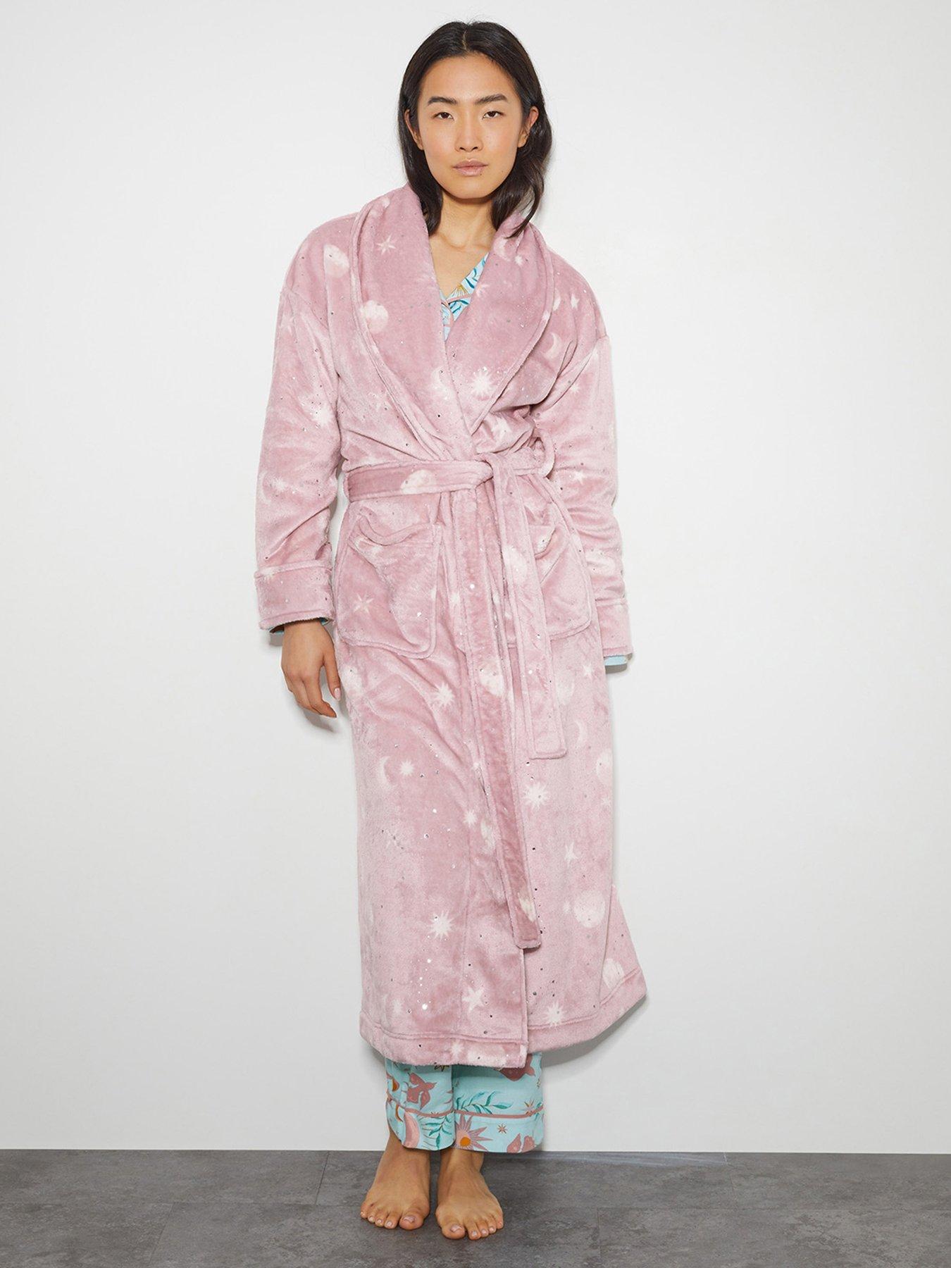 Monsoon Sammi Star Print Robe - Pink | Very