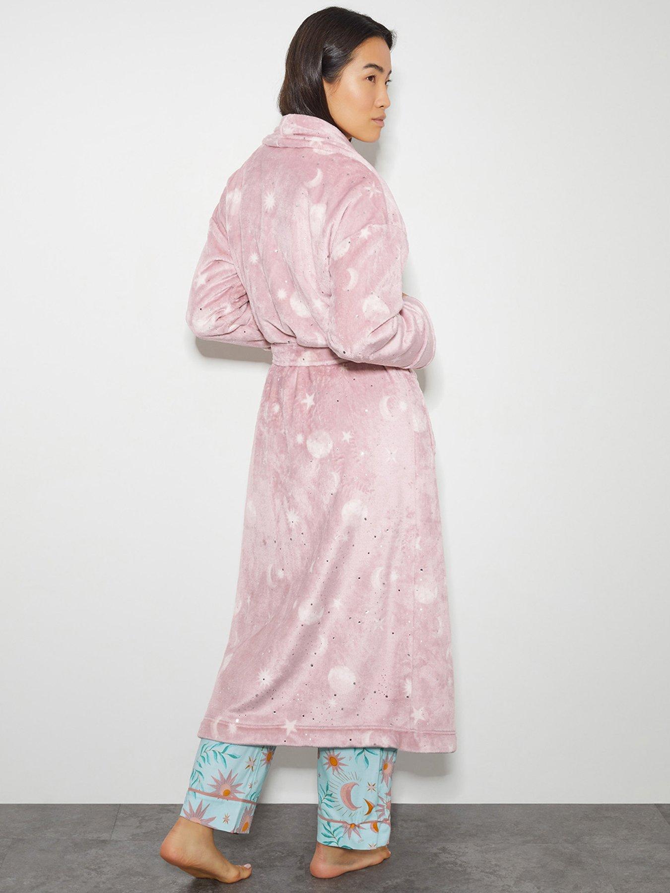 Monsoon Sammi Star Print Robe - Pink | Very