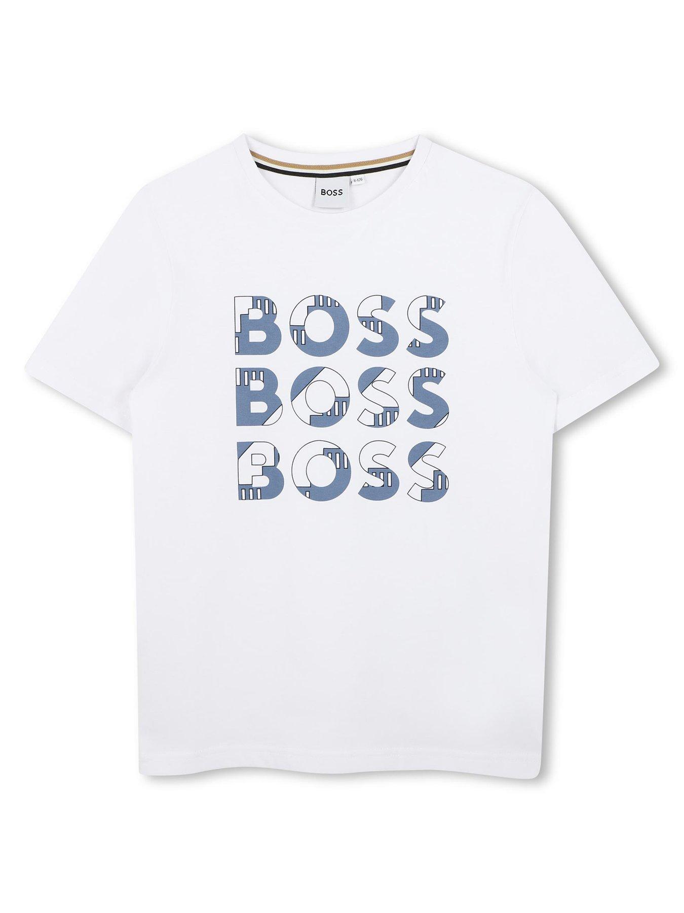 undefined Boys Multi Logo T-Shirt - White