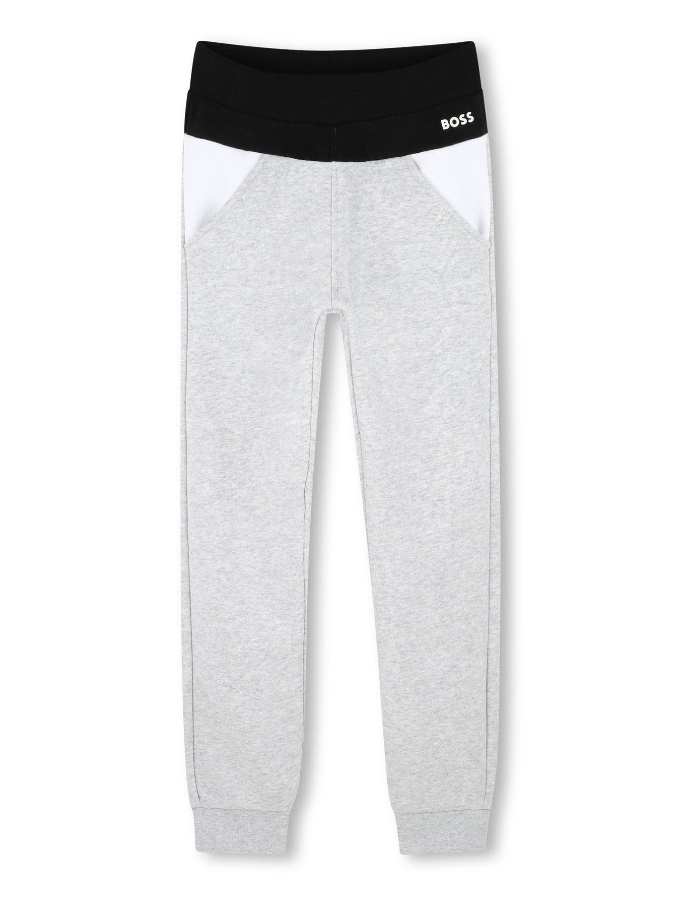 undefined Boys Colourblock Jog Pants - Grey
