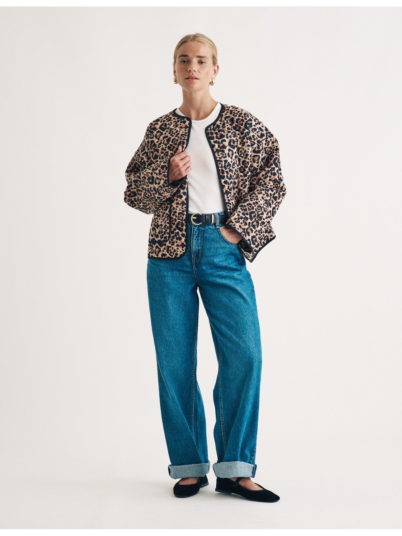 Image 3 of 4 of Nobodys Child Leopard Print Quilted Jacket - Multi