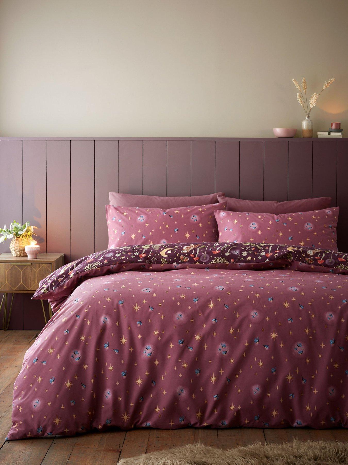 Image 4 of 7 of Catherine Lansfield Enchanted Twilight Duvet Cover Set - Plum