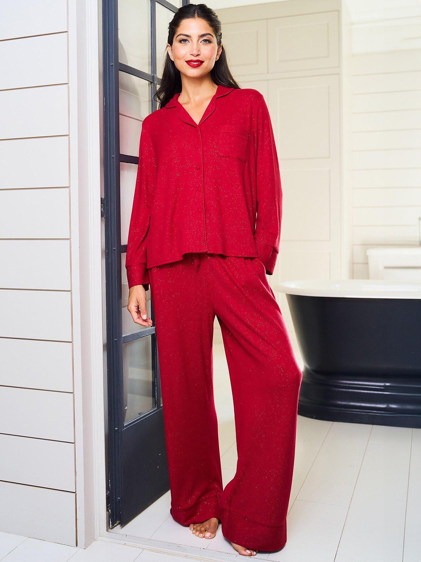 Image 1 of 5 of Jim Jam The Label Jimjam Ribbed Sparkle Pyjama Set