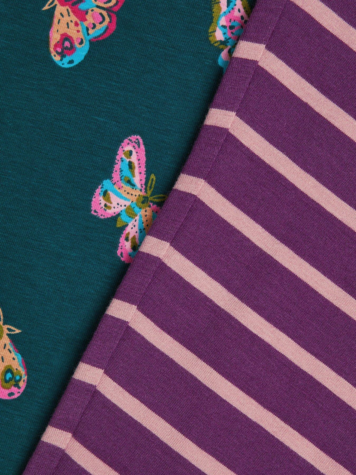 Image 4 of 4 of Monsoon Girls 2 Pack Butterfly Leggings - Green