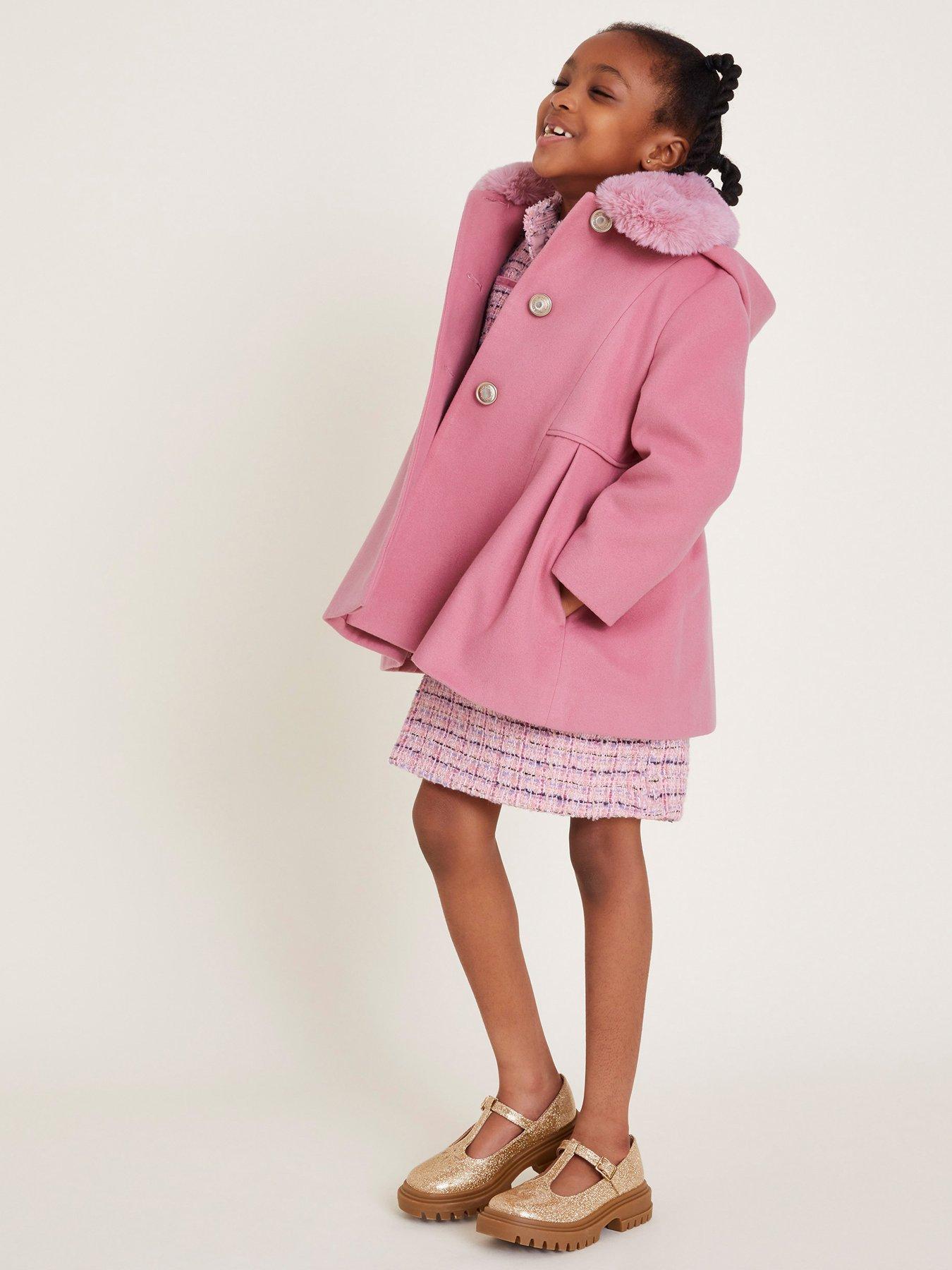 Girls pink coat best sale