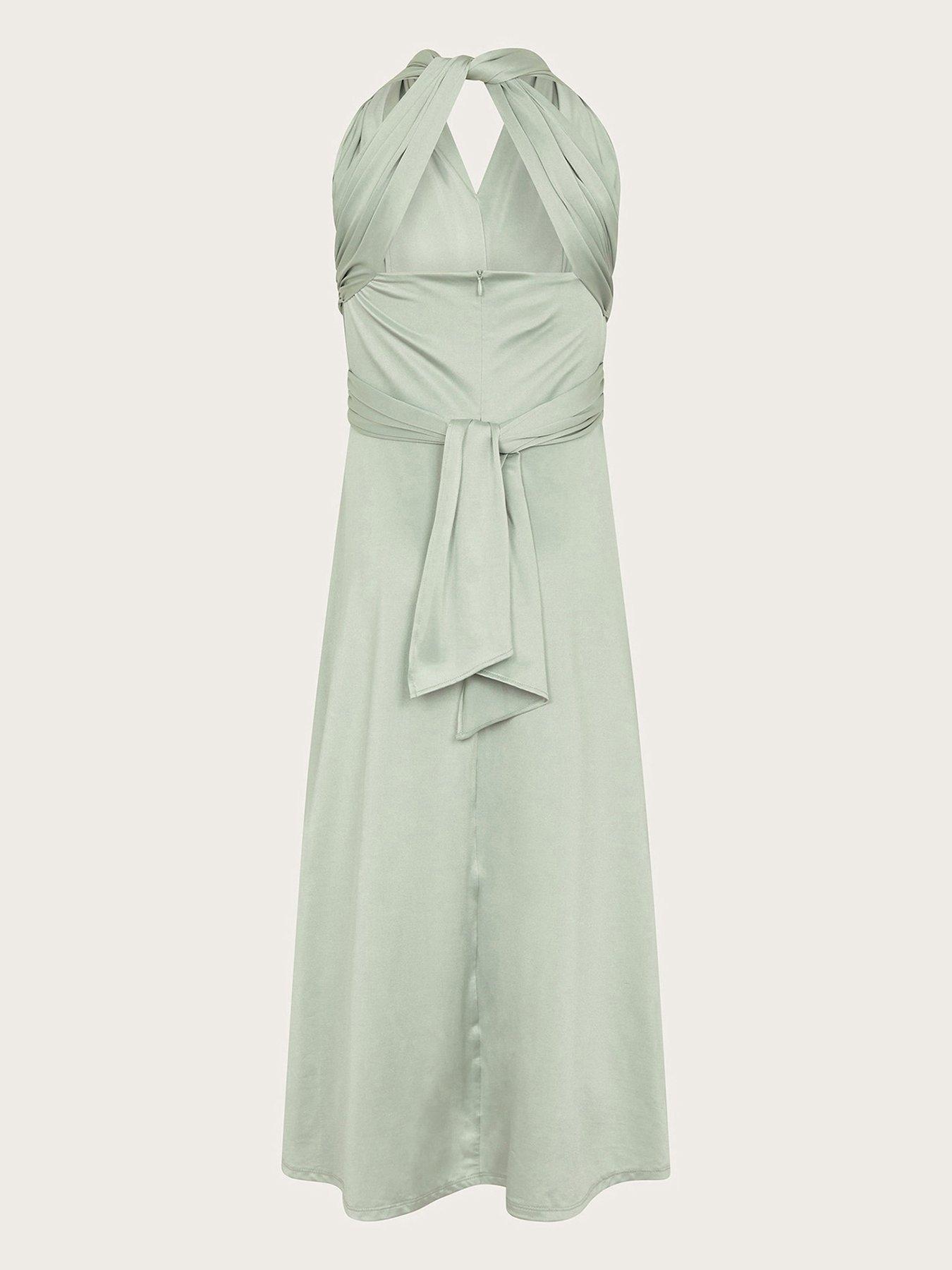 Image 2 of 3 of Monsoon Girls Tia Twist Prom Dress - Sage