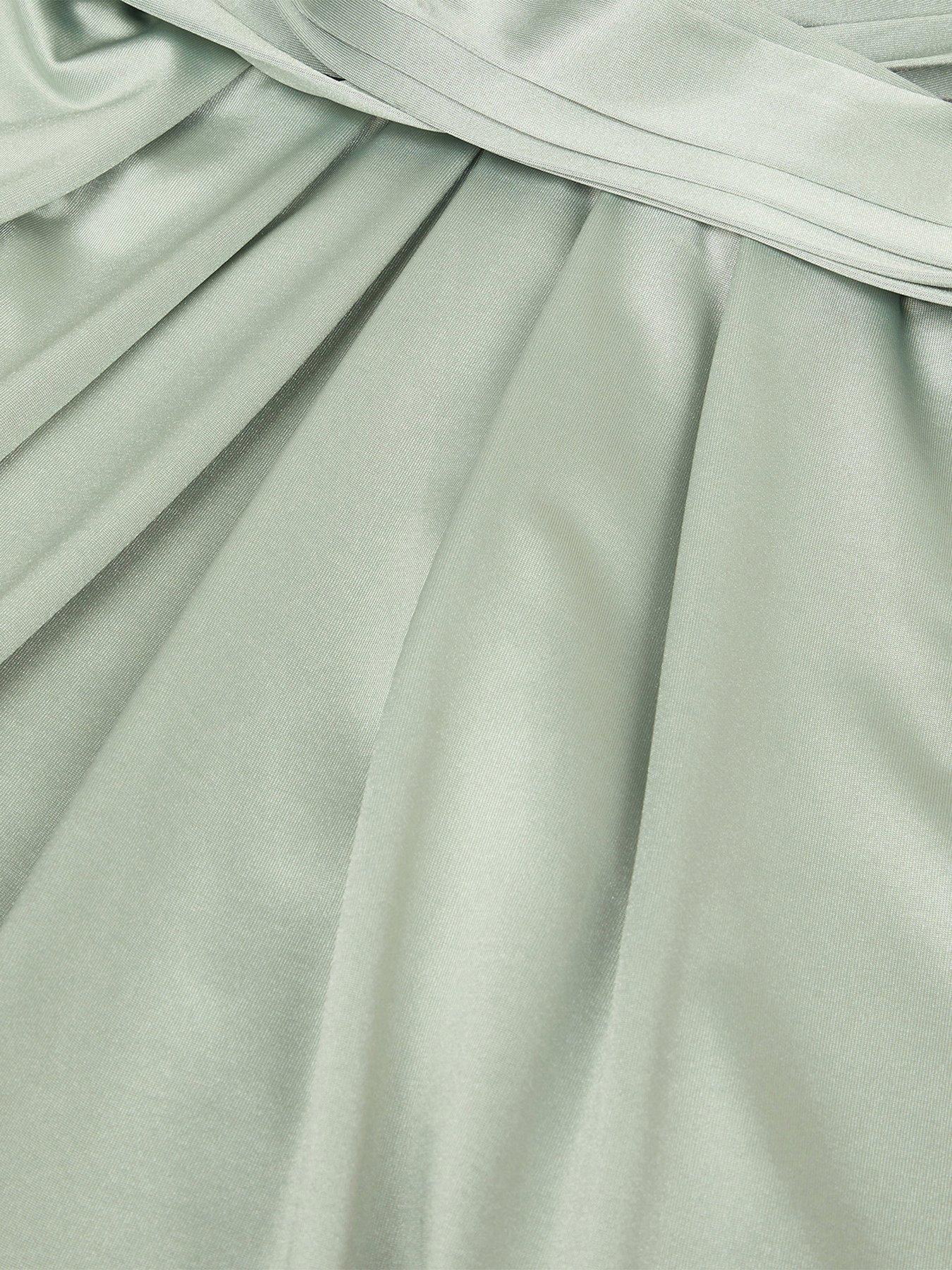 Image 3 of 3 of Monsoon Girls Tia Twist Prom Dress - Sage