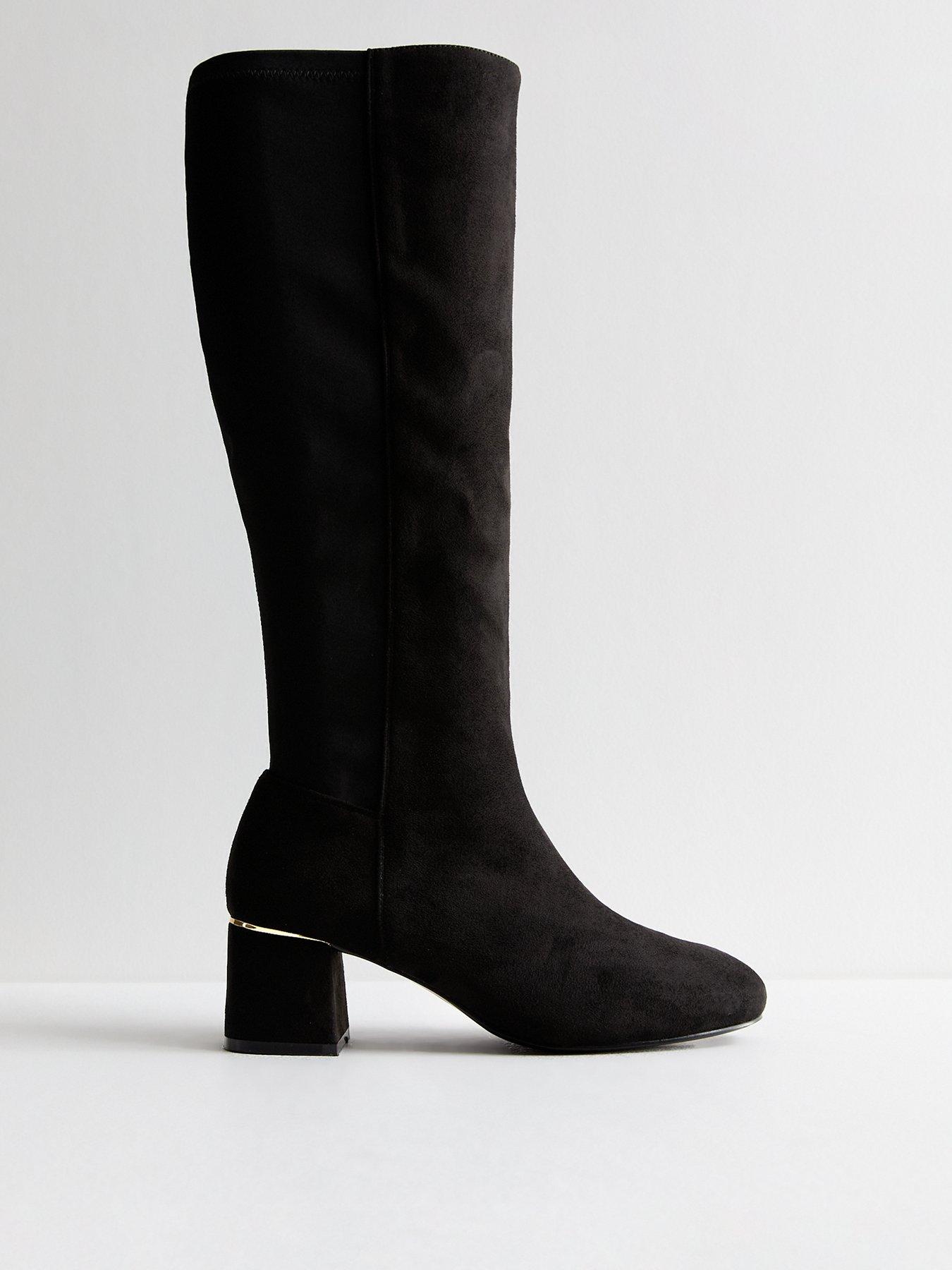 New Look Wide Fit Black Gold Trim Knee High Boots - Very Boot New In 2nd November 2024