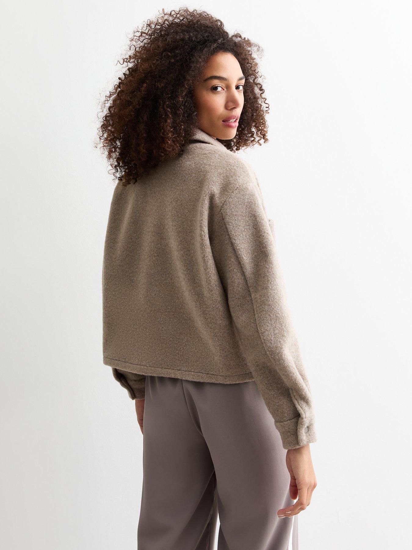 New Look Mink Textured Cropped Shacket | Very