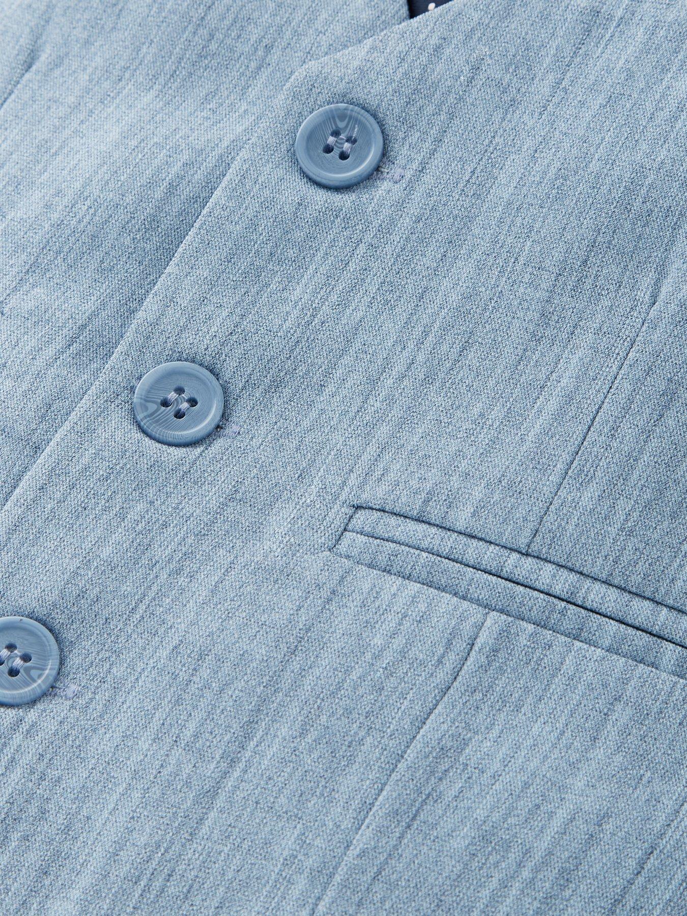 Image 4 of 4 of Mini V by Very Boys Trouser, Waistcoat And Long Sleeve Shirt - Blue